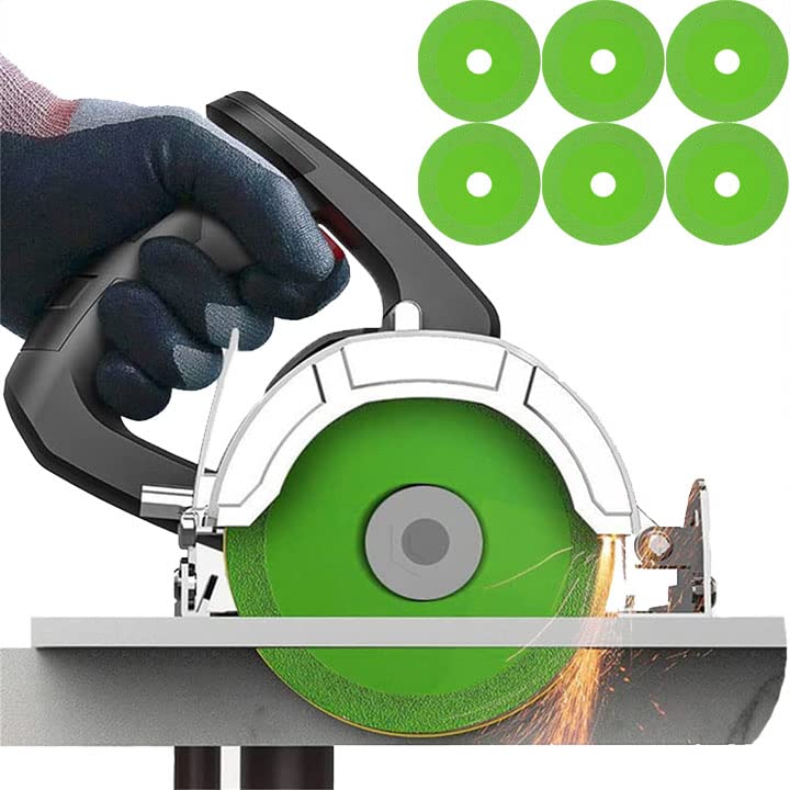 4 Inch Ultra-Thin Diamond Saw Blade Wheel (6PCS) - Glass Cutting Disc for Angle Grinder, Ceramic & Tile Cutting - Perfect for DIY Projects, Home Renovation & Craft Work
