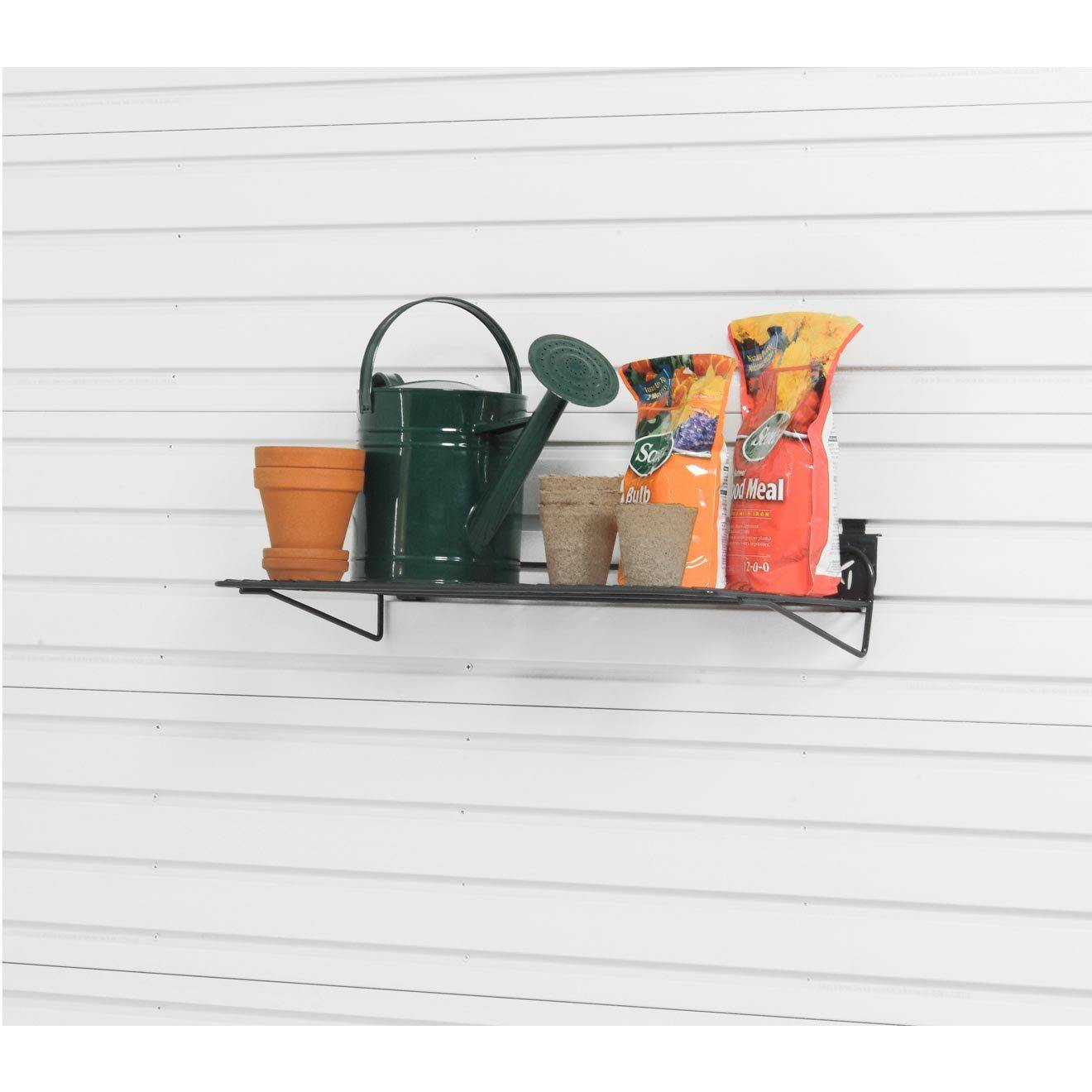 Gladiator GAWM24WSRH 24-Inch Heavy Duty Wire Shelf - Adjustable Storage Rack for Garage, Kitchen, Pantry & Closet Organization - Rust Resistant Steel Shelving Unit