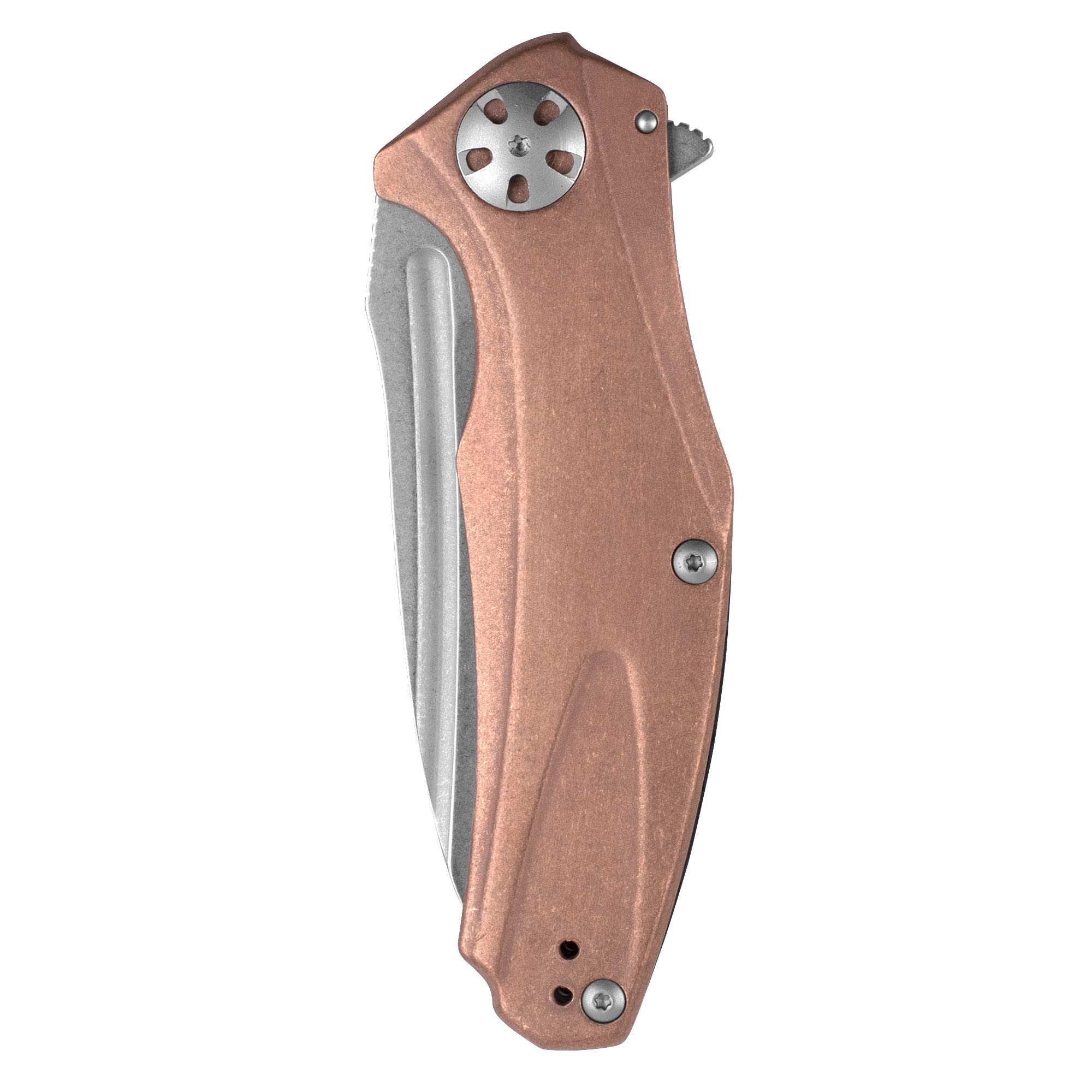 Kershaw Natrix Folding Pocket Knife - Drop Point Blade, Sub Frame Lock, KVT Ball Bearing Opening - EDC, Camping, Hiking & Outdoor Survival Gear