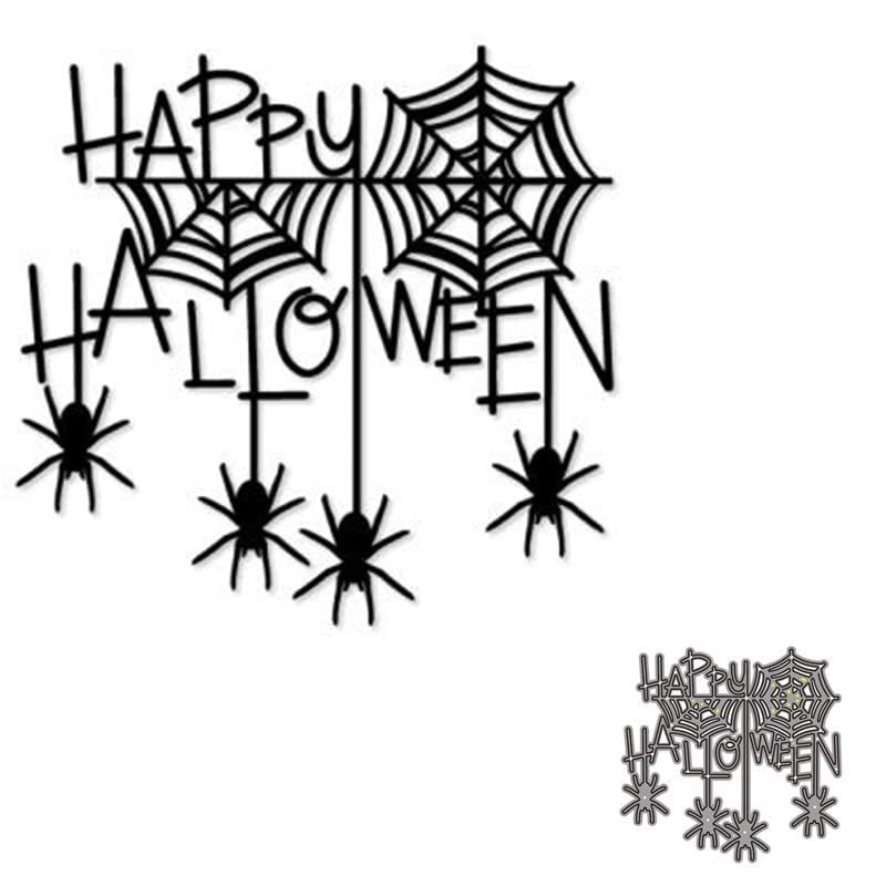 Metal Cutting Dies for Halloween Spider Decorations - Scrapbooking Paper Craft Molds with Blade Punch Stencils - Perfect for Card Making, Greeting Cards, Birthdays, Weddings & Holidays (Easter, Christmas, Thanksgiving) - DIY Craft Art Supplies for Home Decor & Party Themes
