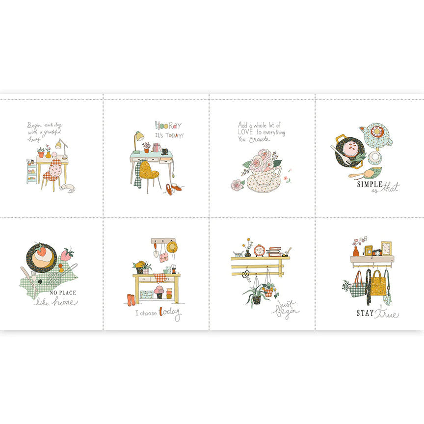 Forgotten Memories Panel by Riley Blake Designs - Premium Fabric Panel for Quilting, Sewing & DIY Craft Projects - Perfect for Home Decor, Wall Hangings & Memory Quilts