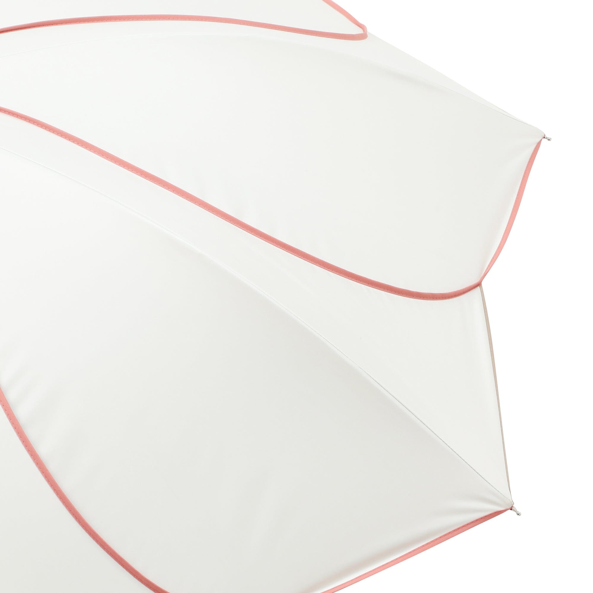 Bicolor Piping Long Umbrella 58cm White - UV Protection & Waterproof for Sunny and Rainy Days - Perfect for Outdoor Activities, Beach, Hiking and Daily Commute