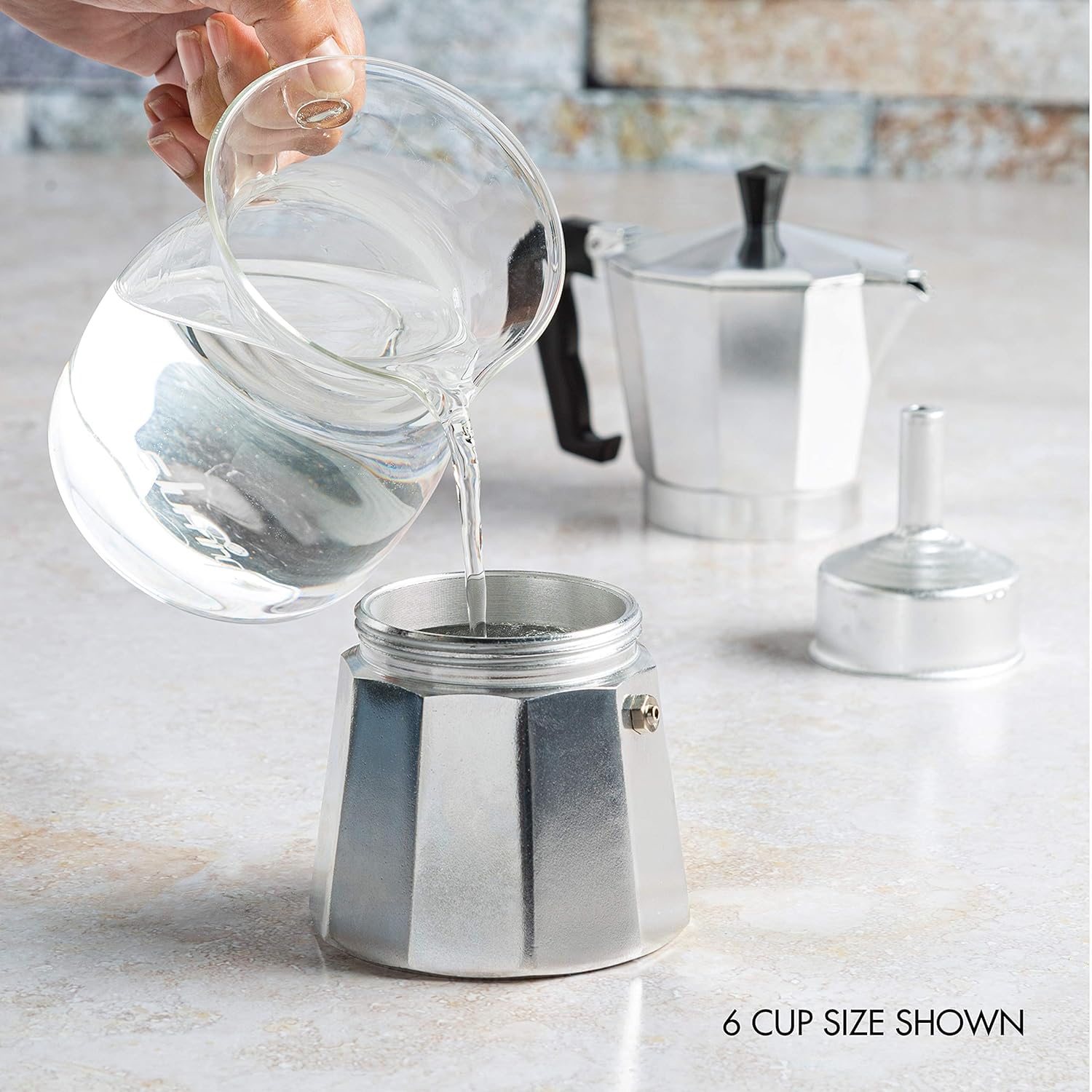 Stainless Steel Moka Pot Stovetop Espresso Maker - 2 Cup Italian Coffee Brewer for Home & Office Use | Perfect for Espresso, Latte & Cappuccino | Durable & Easy to Clean