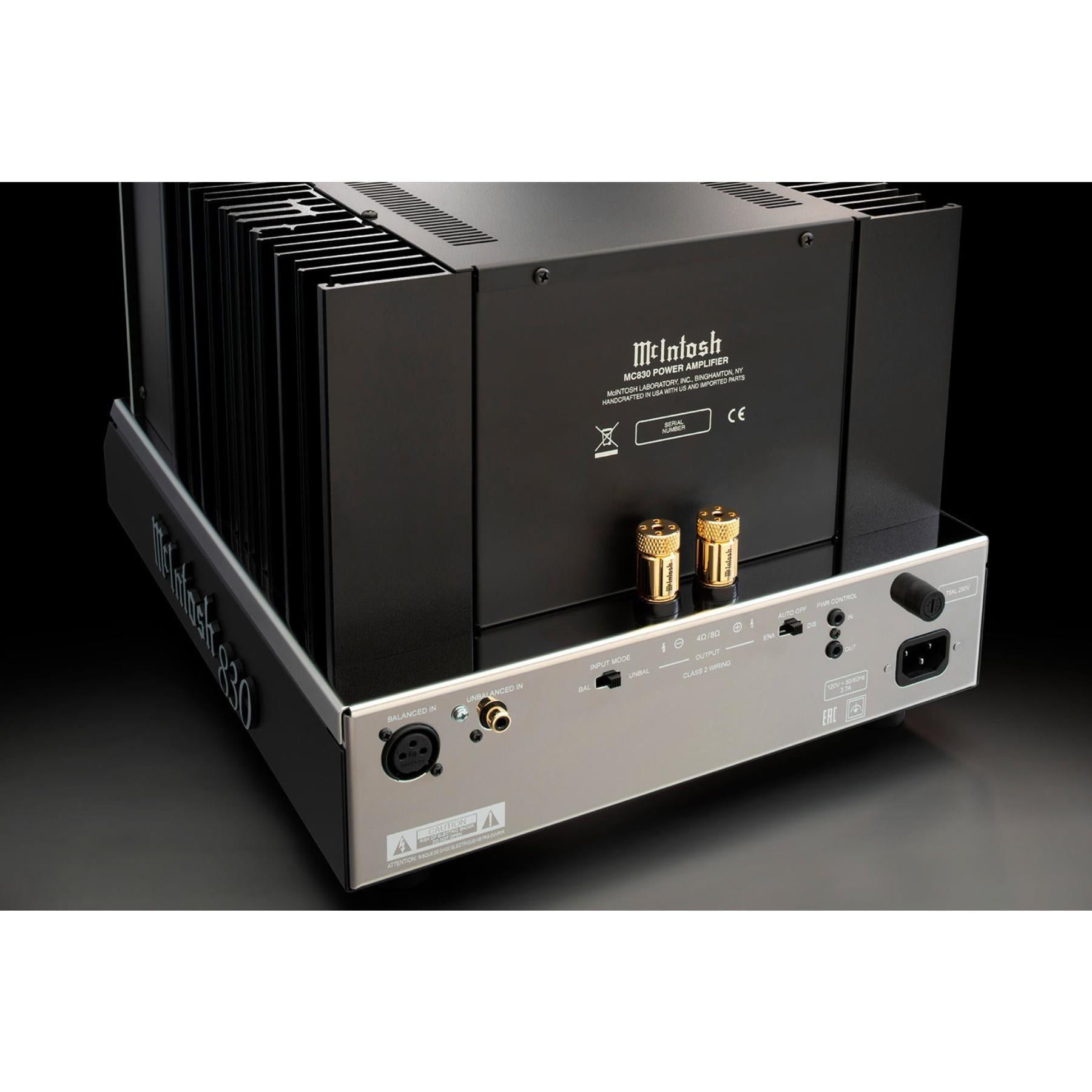 McIntosh MC830 High-Performance 1 Channel Solid State Power Amplifier - Professional Audio & Home Theater Sound System Enhancement