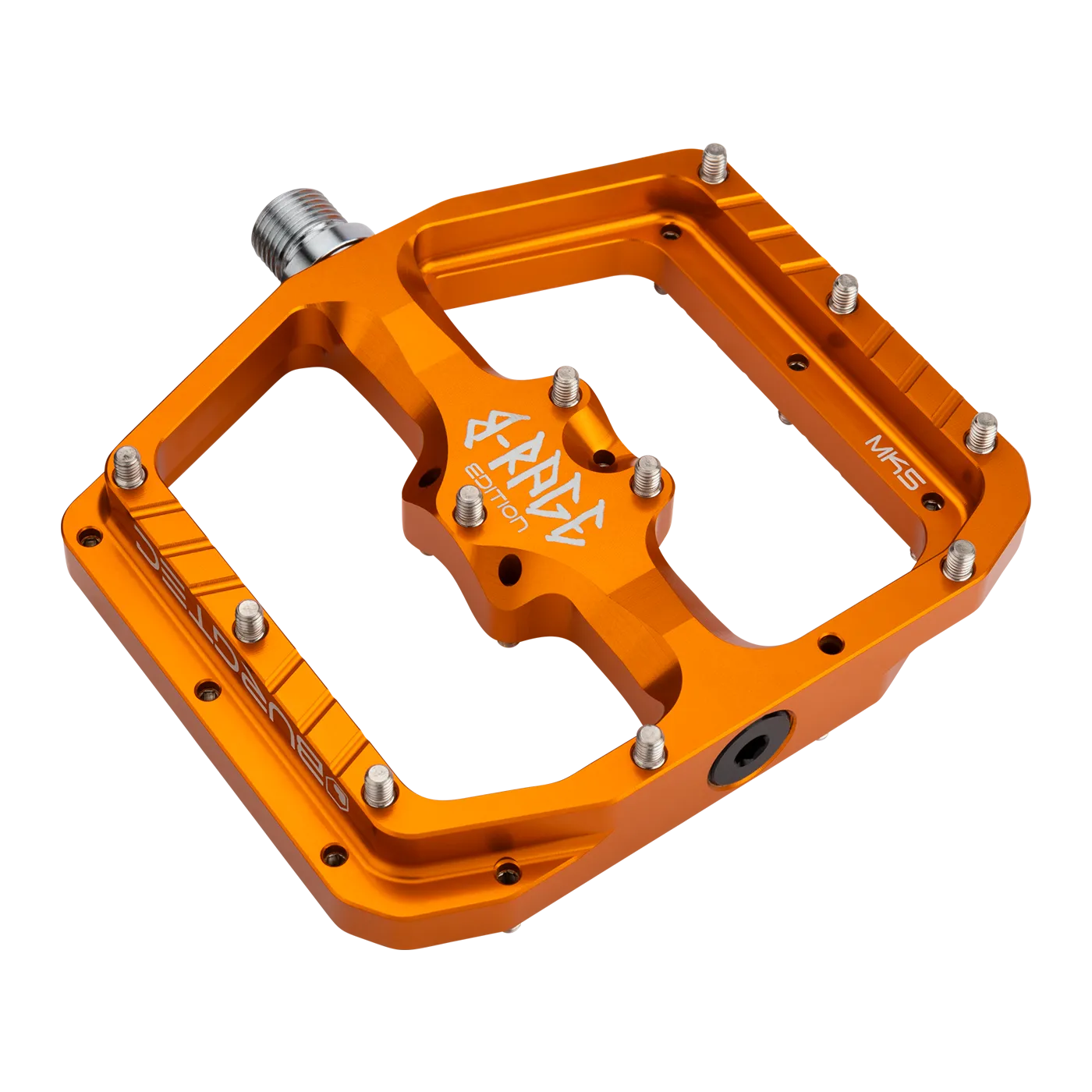 Burgtec Penthouse Flat MK5 B Rage Edition Bike Pedals - Premium MTB Pedals for Downhill & Enduro Riding