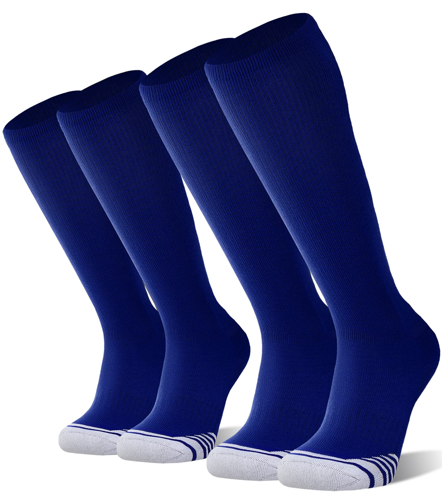 FITRELL 2/3 Pack Baseball Soccer Softball Socks for Kids Youth Men & Women - Over-the-Calf Knee High Athletic Socks (Multiple Colors) - Perfect for Sports, Training & Casual Wear