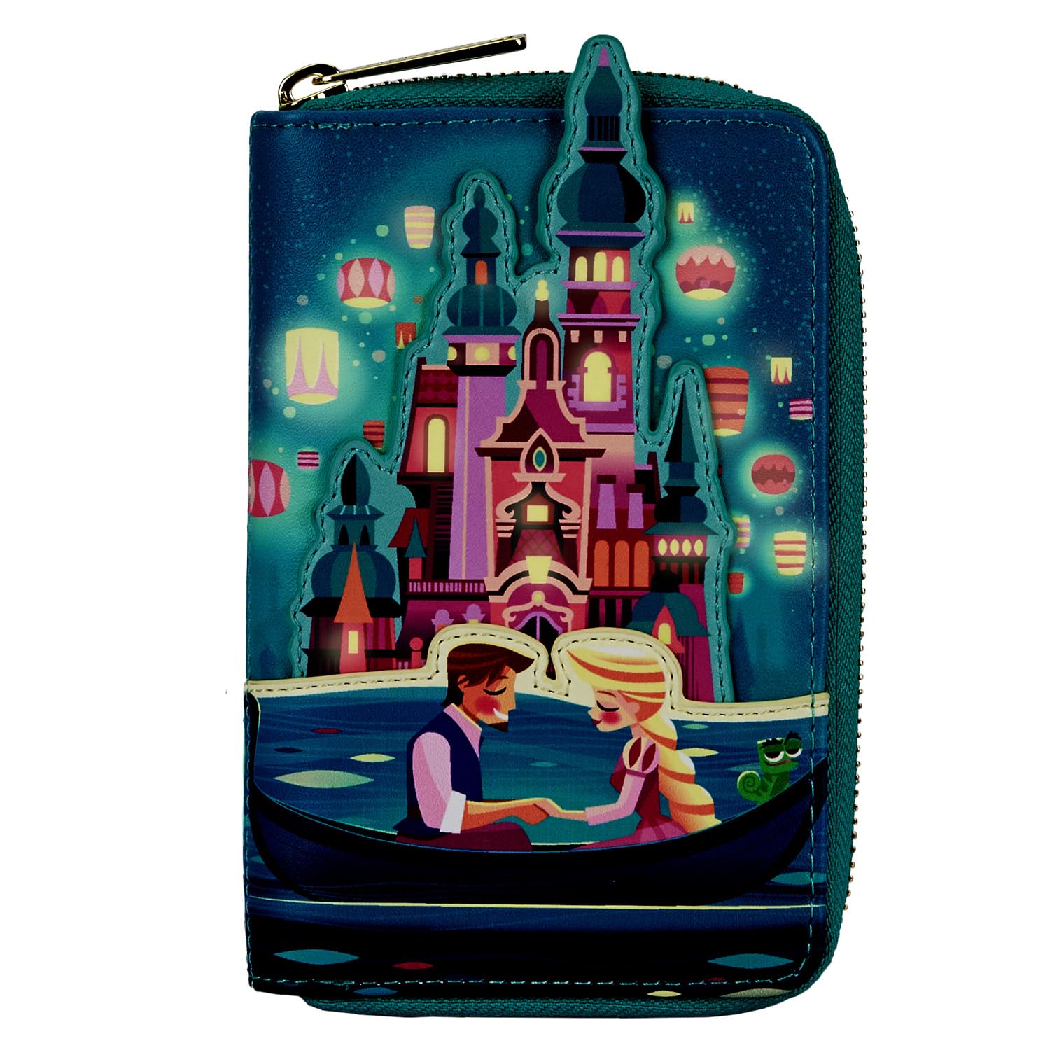 Disney Tangled Princess Castle Zip Around Wallet - Loungefly Official Licensed Crossbody Bag for Women, Girls | Perfect for Theme Parks, Cosplay & Gift Giving