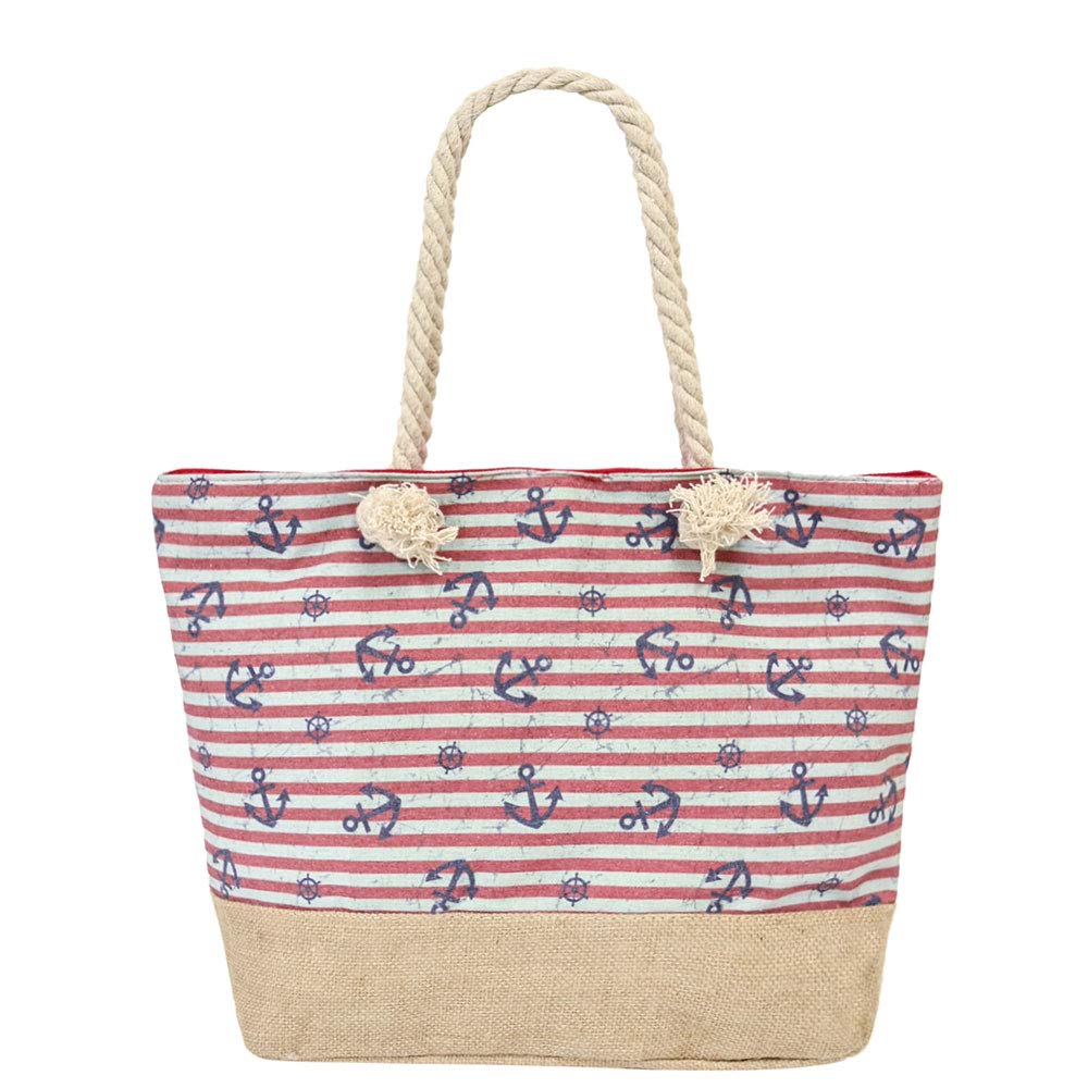 Large Beach Tote Bag - Stylish Canvas Shoulder Bag for Travel, Shopping & Daily Use | Perfect for Beach Trips, Groceries & Work Commute