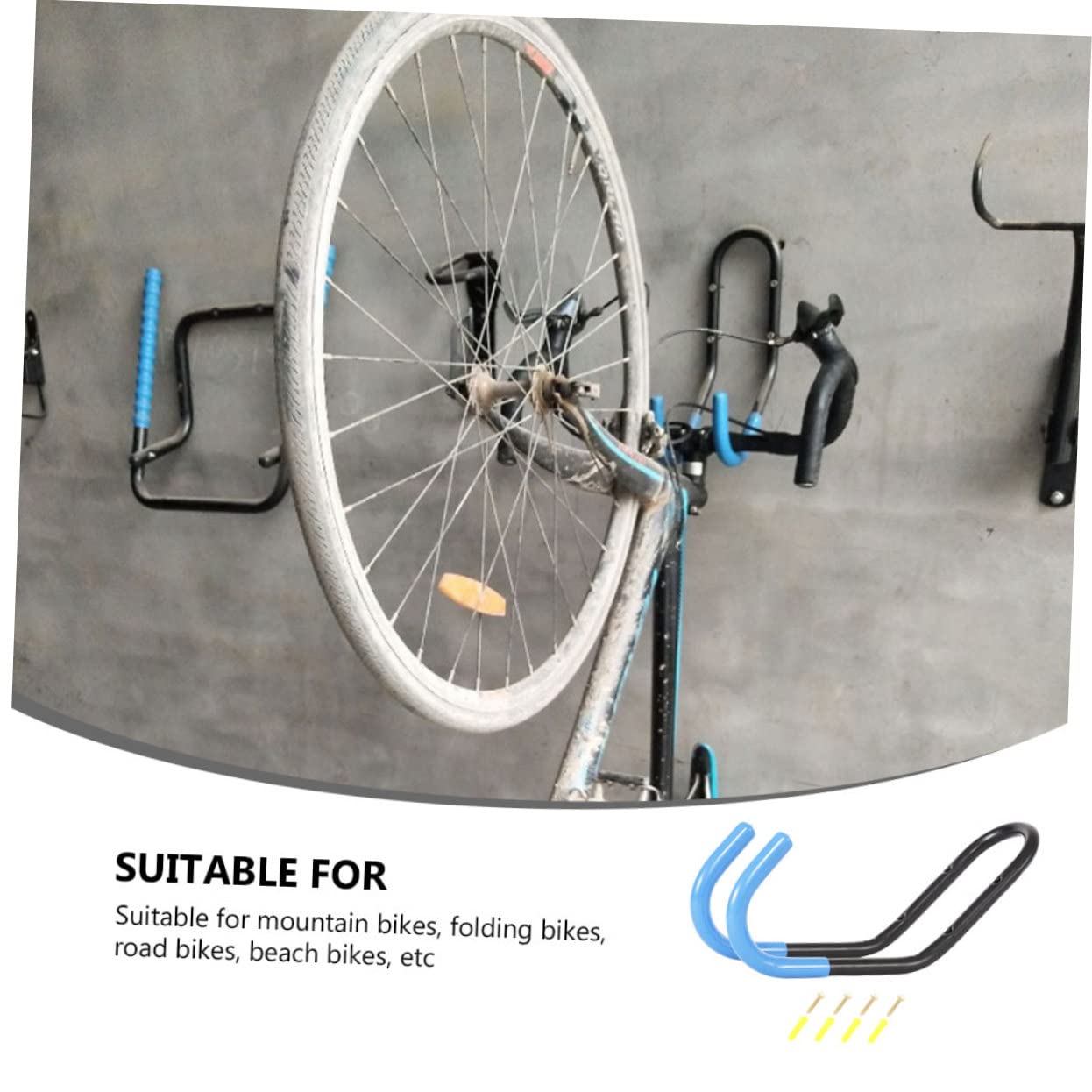 CORHAD Bike Wall Mount Rack - Heavy Duty Garage Bike Storage Hanger for Multiple Bikes | Space Saving Vertical Bike Parking Solution for Home, Apartment & Cycling Enthusiasts | Perfect for Indoor & Outdoor Bike Organization