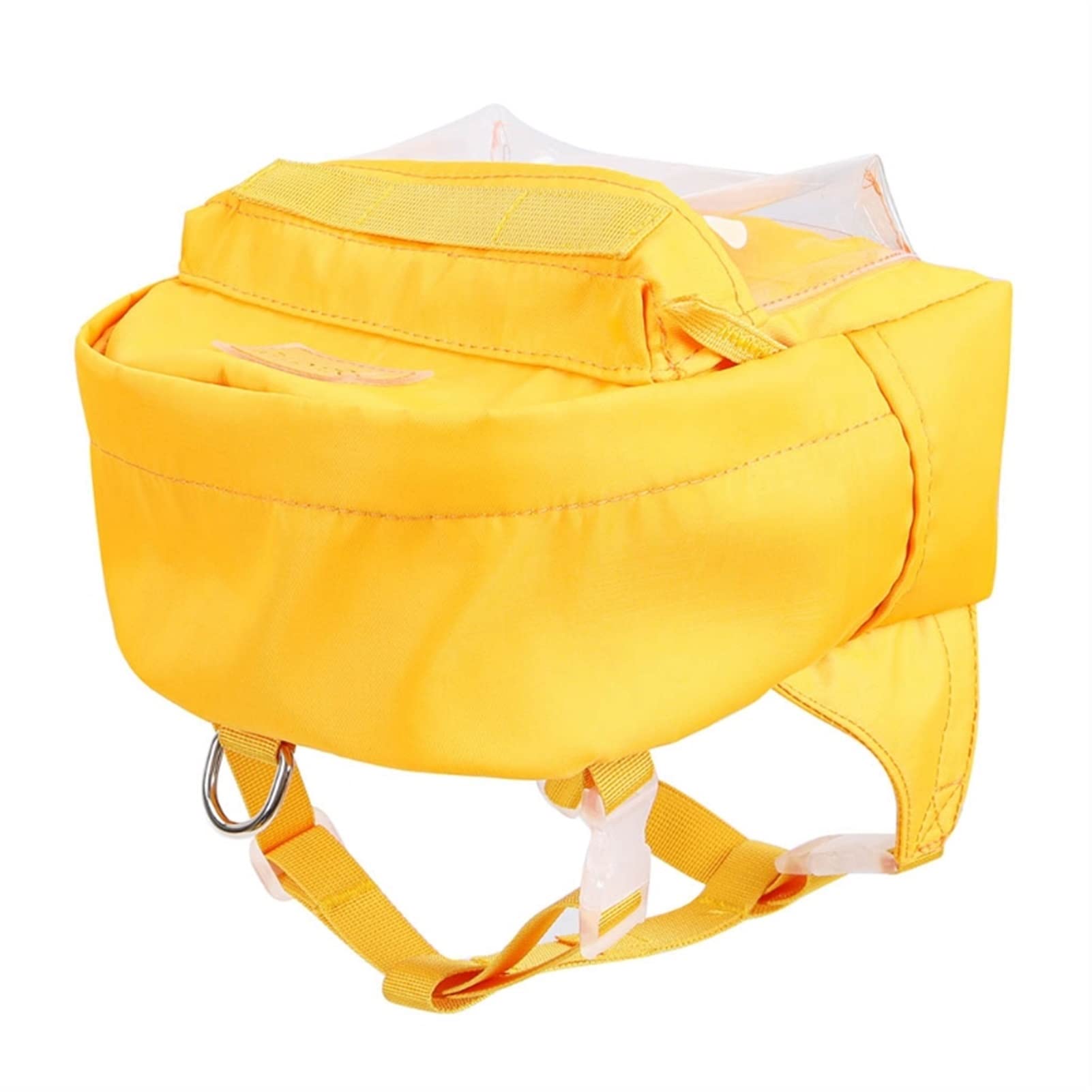 Zhengbo Fashion Small Dog Backpack - Adjustable Pet Carrier Harness with Saddle Bags, Mini Self-Backpack for Puppies (Yellow, Size S) - Perfect for Hiking, Travel & Outdoor Adventures