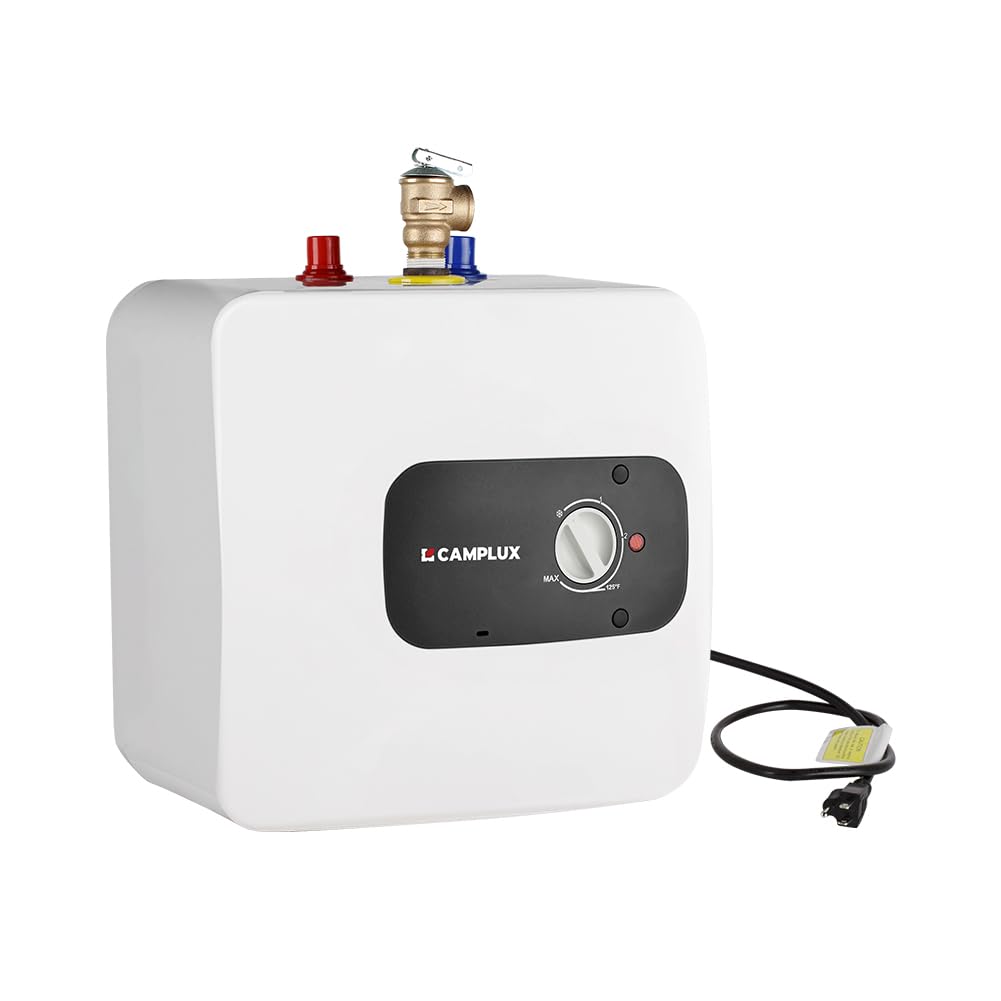 Camplux 4 Gallon On-Demand Electric Water Heater - 1.44kW, 120V with Plug - Perfect for Tiny Homes, RVs & Off-Grid Living