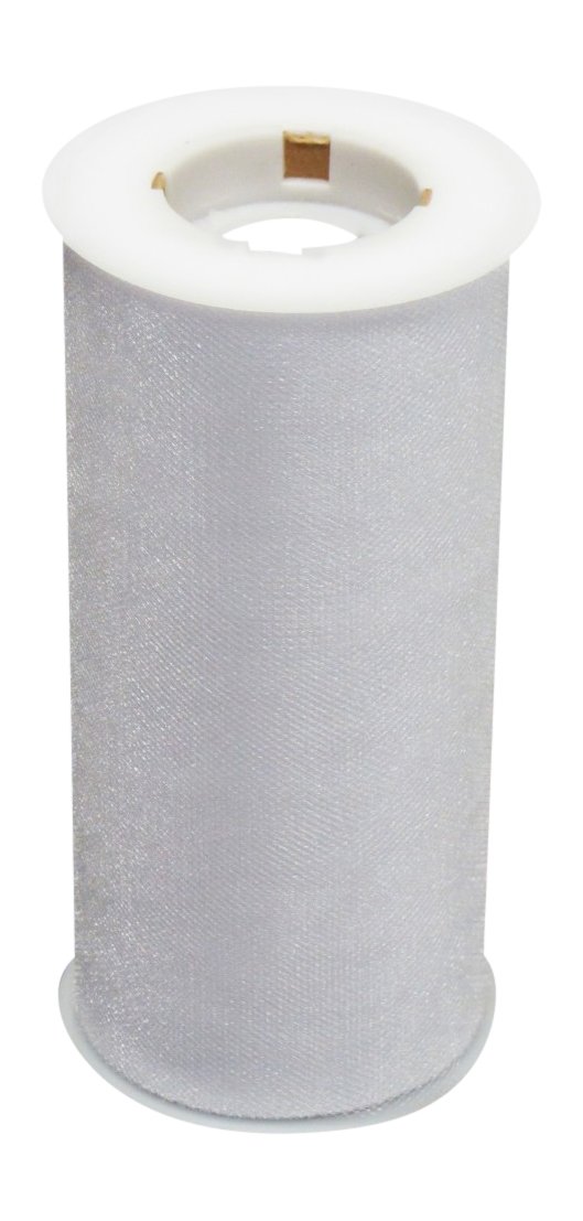 Ribbon Bazaar Gala Sparkle Tulle Ribbon - 6 Inch Wide, 25 Yards, 100% Polyester, White - Perfect for Gift Wrapping, Wedding Decorations & DIY Crafts