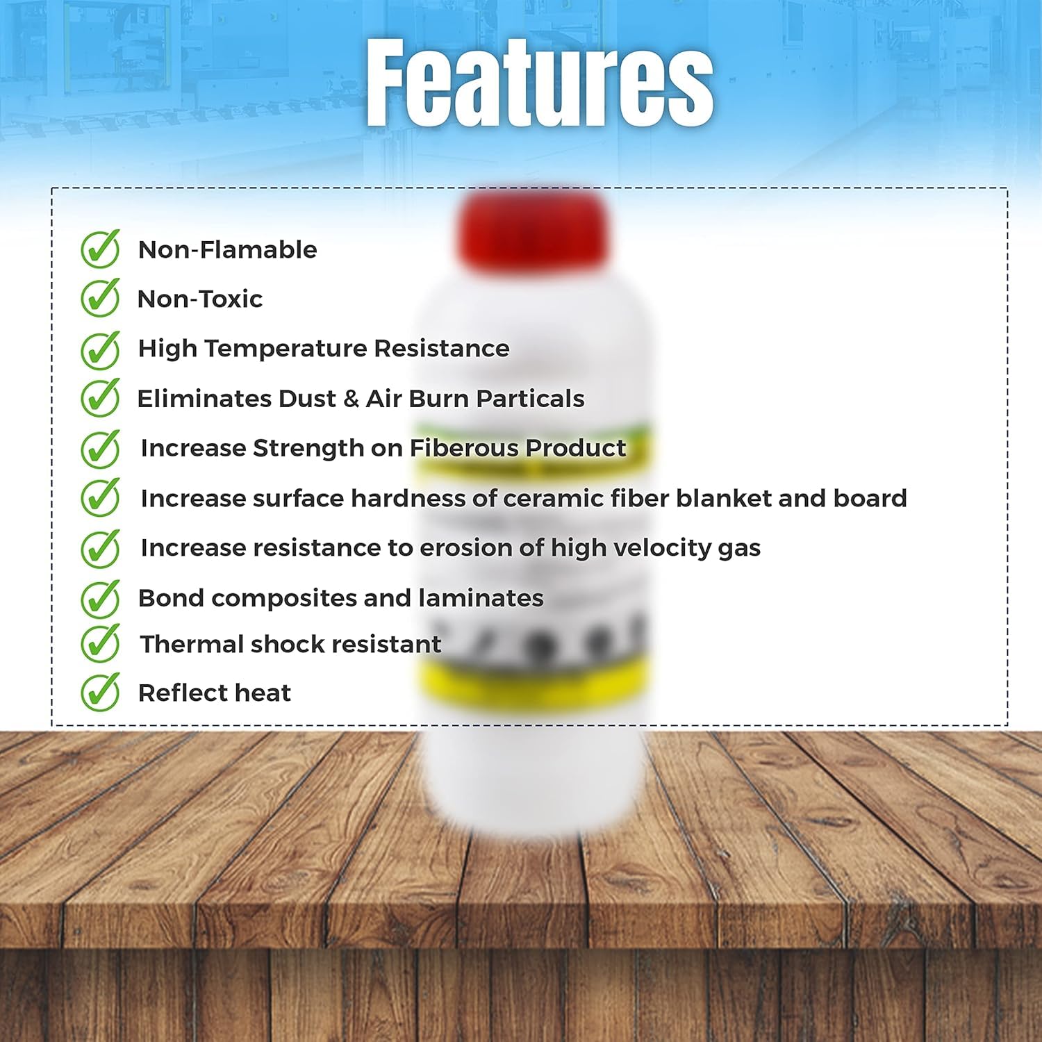 High-Temperature Ceramic Fiber Rigidizer Coating - 2300°F Fireproof Insulation for Ceramic Fiber Blankets & Boards - 1/2 Gallon Heat-Resistant Surface Treatment - Perfect for Kilns, Furnaces & Industrial Insulation Applications