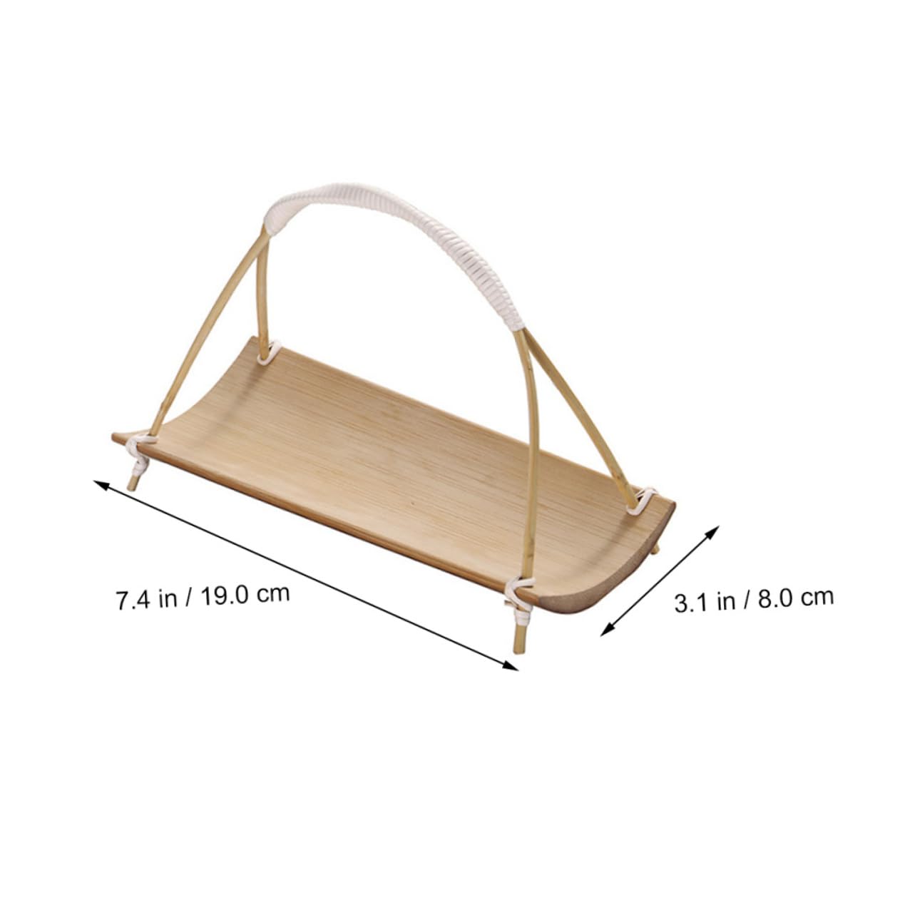 Cabilock Wooden Serving Tray - Bamboo Food Holding Plate for Sushi, Desserts & Napkins | Multi-Purpose Home Tableware for Dining, Kitchen & Party Use