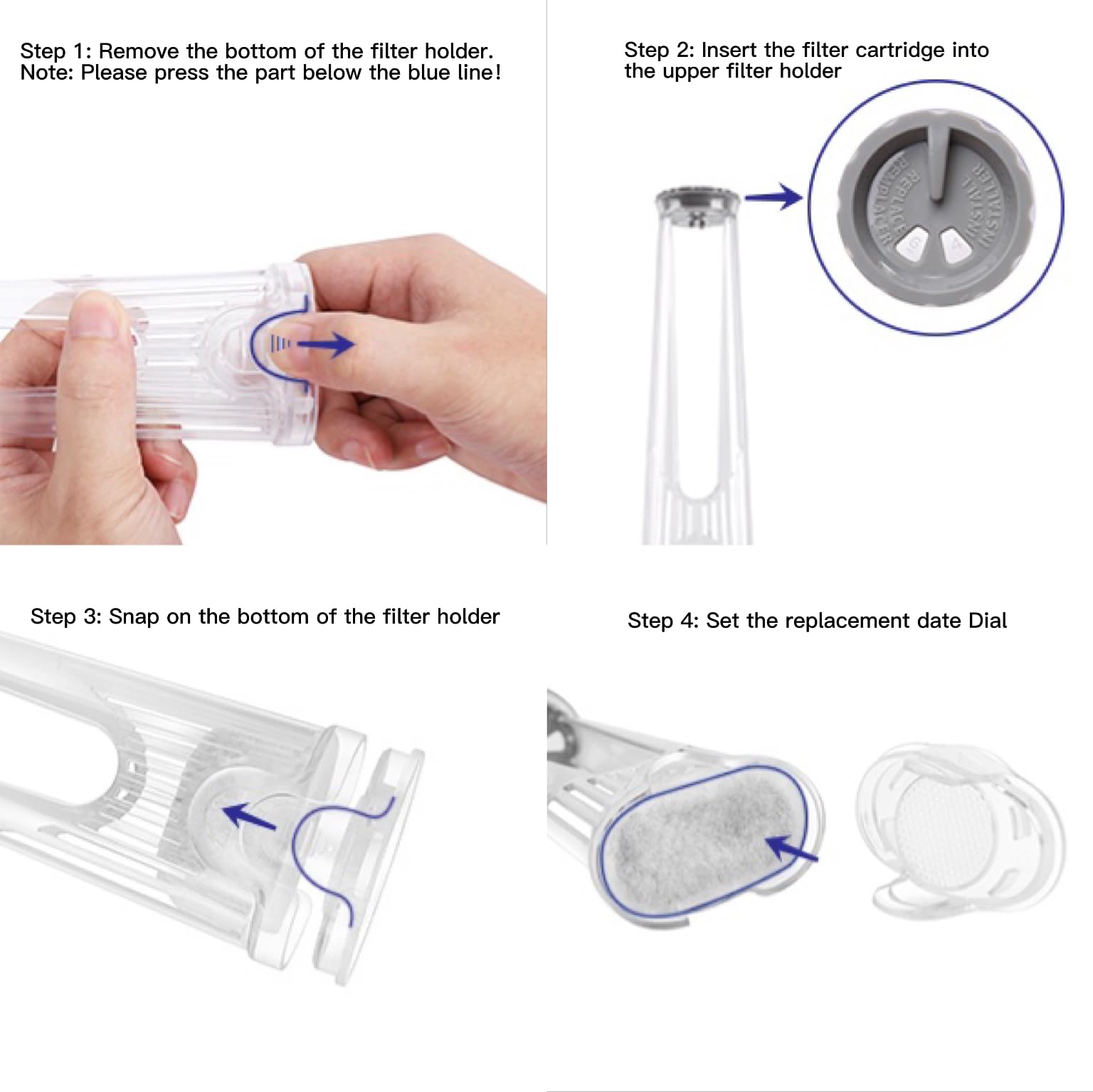 Keurig 2.0 Water Filter Replacement Kit - 2 Charcoal Filters & 1 Reusable K Cup - Tall Handle Design (8.15inch) - Perfect for Coffee Makers & Home Brewing