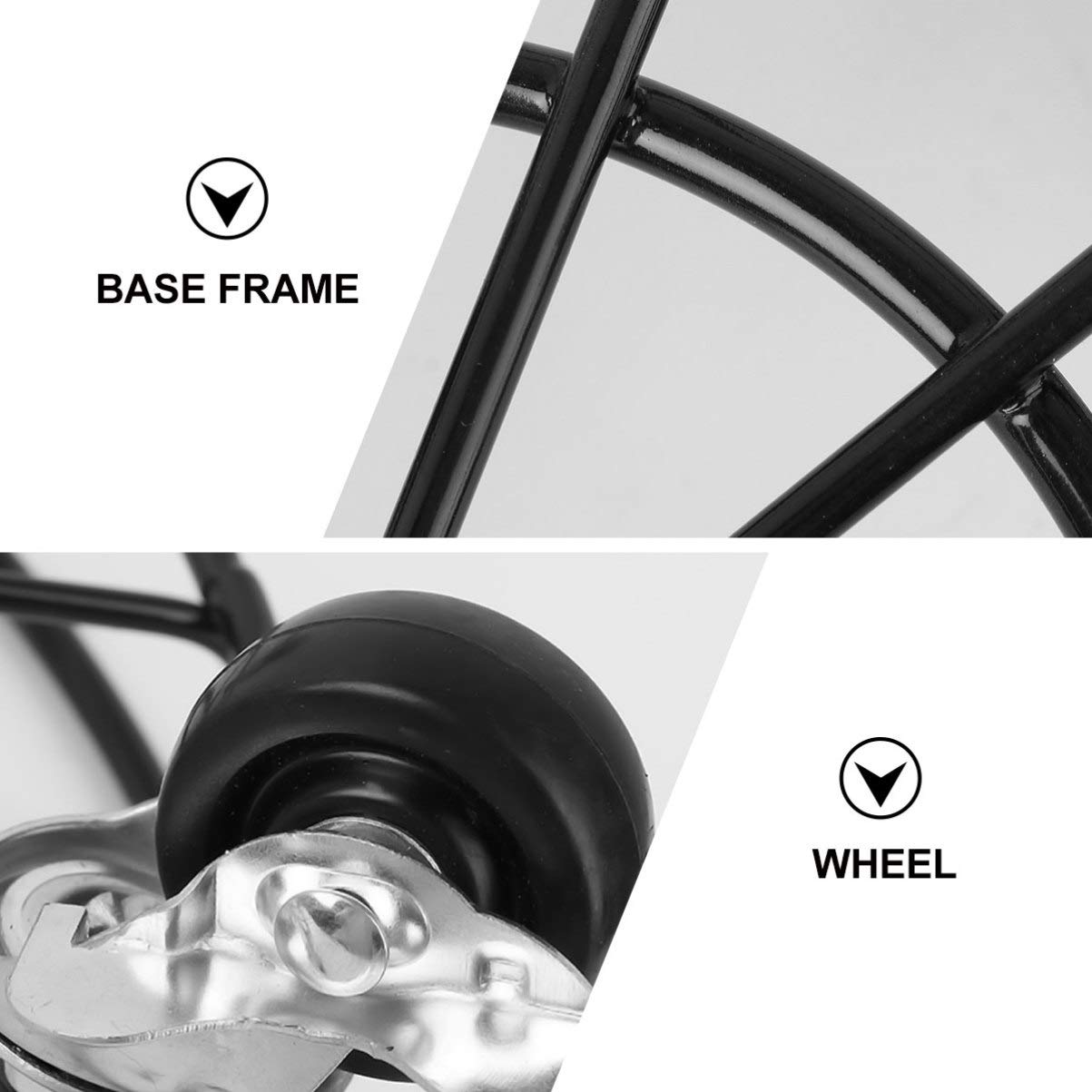 Iron Flower Pot Stand with Wheels - Heavy Duty Plant Holder & Mover for Indoor/Outdoor Potted Plants - Perfect for Decorative Plant Coasters, Garden Decor & Easy Mobility