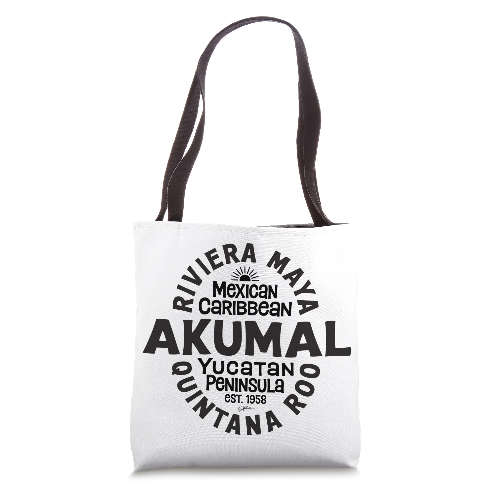 JCombs Stylish Akumal Mexico Beach Tote Bag - Waterproof & Lightweight for Travel, Shopping, and Poolside Essentials