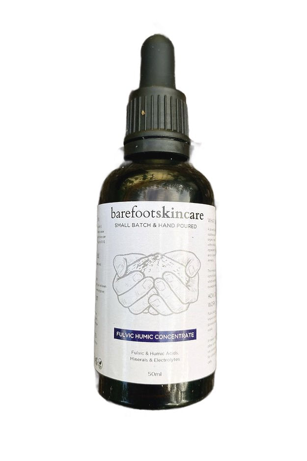 Barefoot Skincare Fulvic Humic Concentrate - Organic Mineral Supplement for Skin & Hair - Detox & Rejuvenate - Perfect for Daily Skincare Routine & Wellness Regimen
