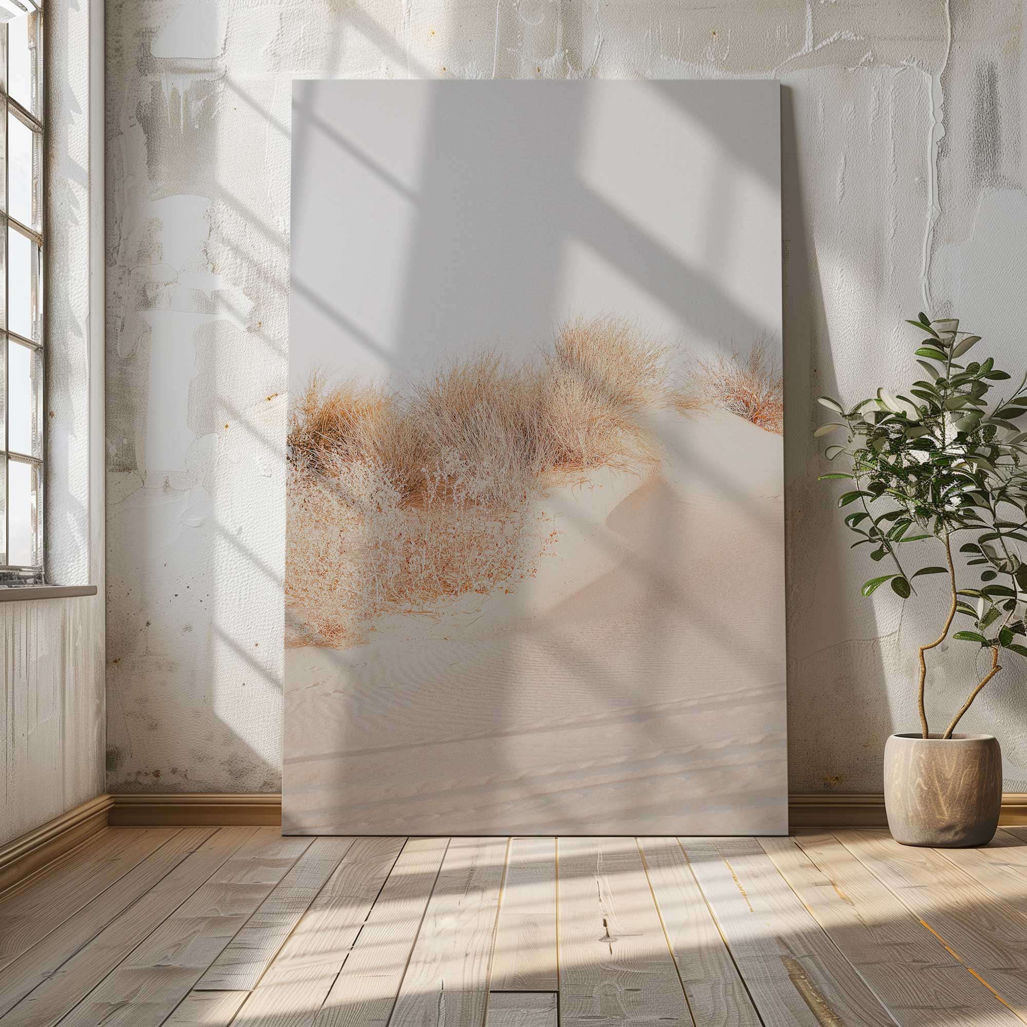 Golden Sandscape Large Canvas Print - Stunning Beach Wall Art for Living Room, Bedroom & Office Decor