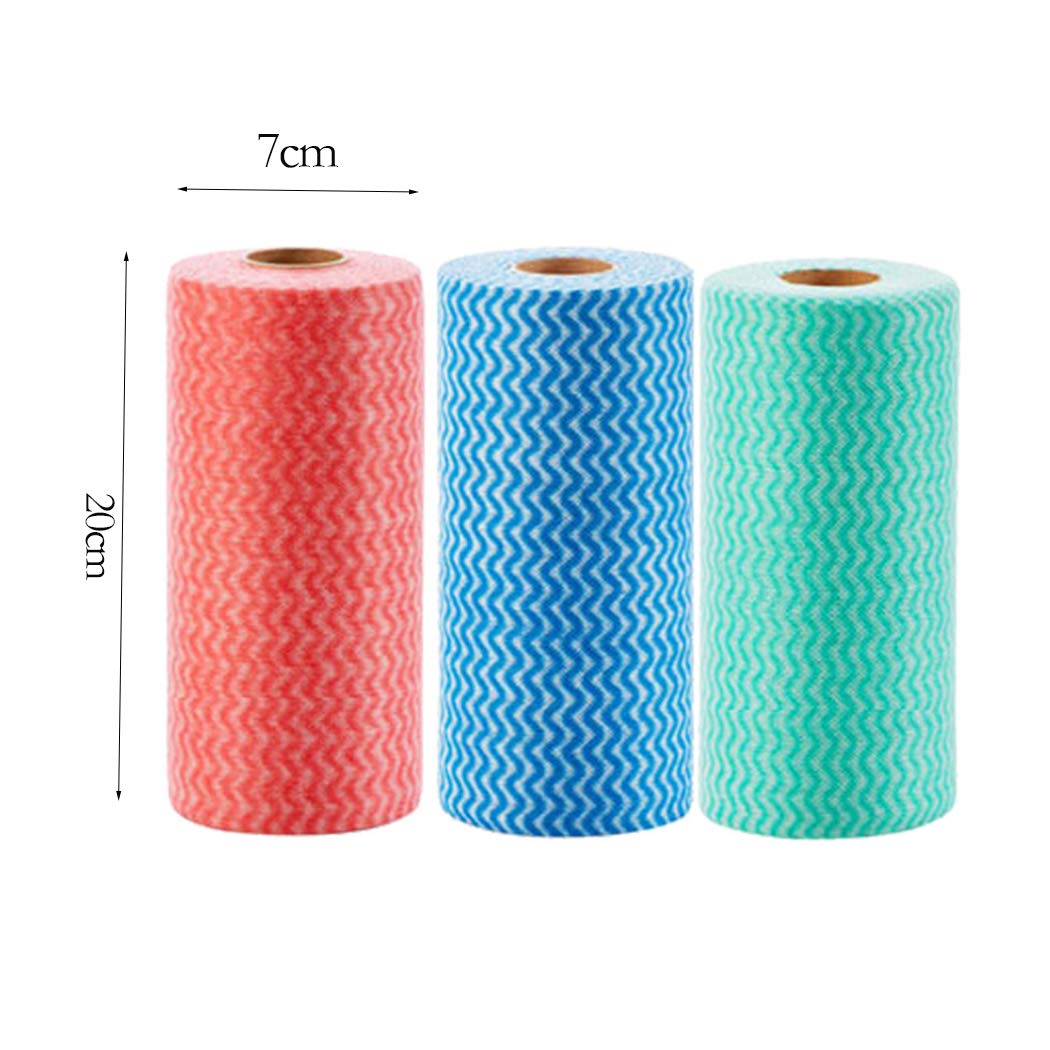 Hoshen Reusable Cleaning Cloths - 12 Pack Non-Woven Dish Towels for Kitchen, Bathroom & Household Cleaning | Lint-Free, Absorbent & Washable | Perfect for Dishes, Countertops & Dusting (Blue)