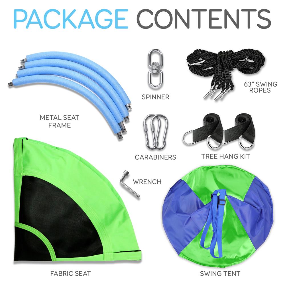 Kids Fun Tent Rope Swing Kit - Indoor/Outdoor Play Set for Backyard, Camping & Playroom - Perfect for Children's Adventure & Imaginative Play