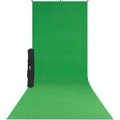 Open Box Excellent Condition - Westcott X Drop Wrinkle Resistant Chroma Key Green Backdrop Kit (5' x 12') for Photography & Video Studio Green Screen Setup