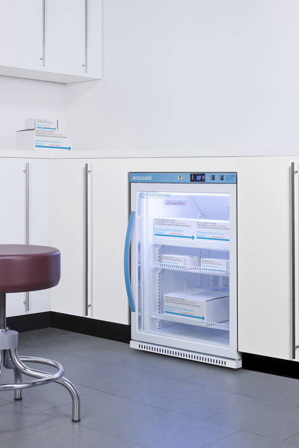Accucold 6 Cu.Ft. Medical Vaccine Refrigerator with ADA Compliant Height - ARG61PVBIADA - Perfect for Pharmacies, Clinics & Vaccine Storage Facilities
