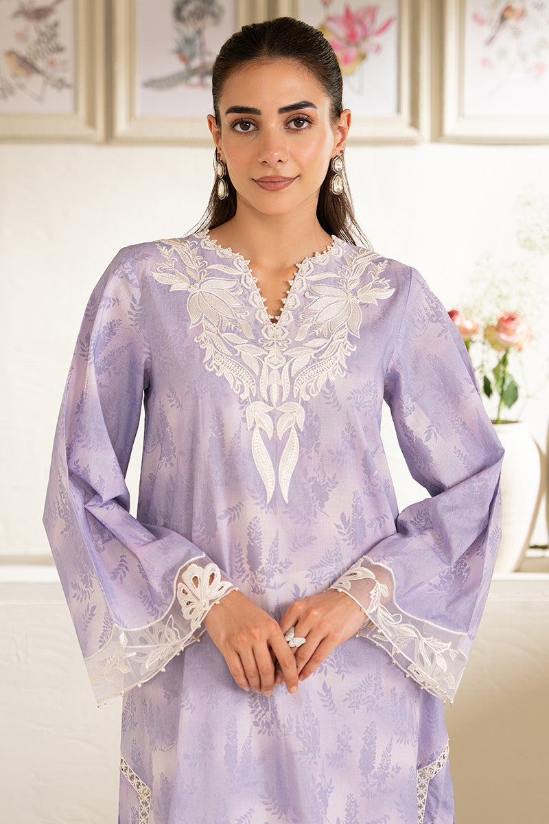 Lavender Mirage Printed Shirt for Women - Stylish Floral Blouse for Casual Wear, Office & Summer Outfits