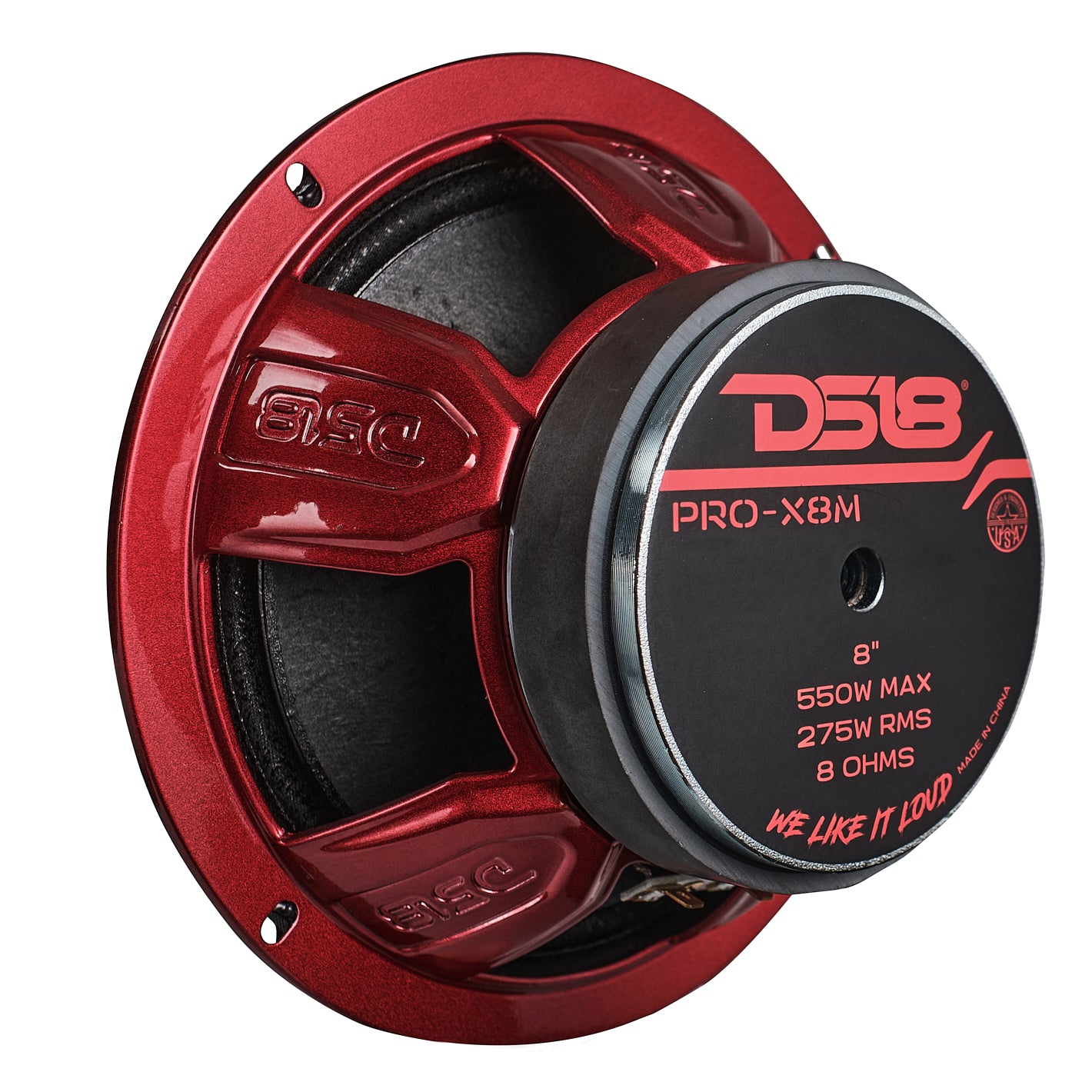 PRO X 8 Mid Range Loudspeaker - 275 Watts RMS, 8 Ohm Impedance - Perfect for Live Performances, DJ Sets, and Studio Monitoring