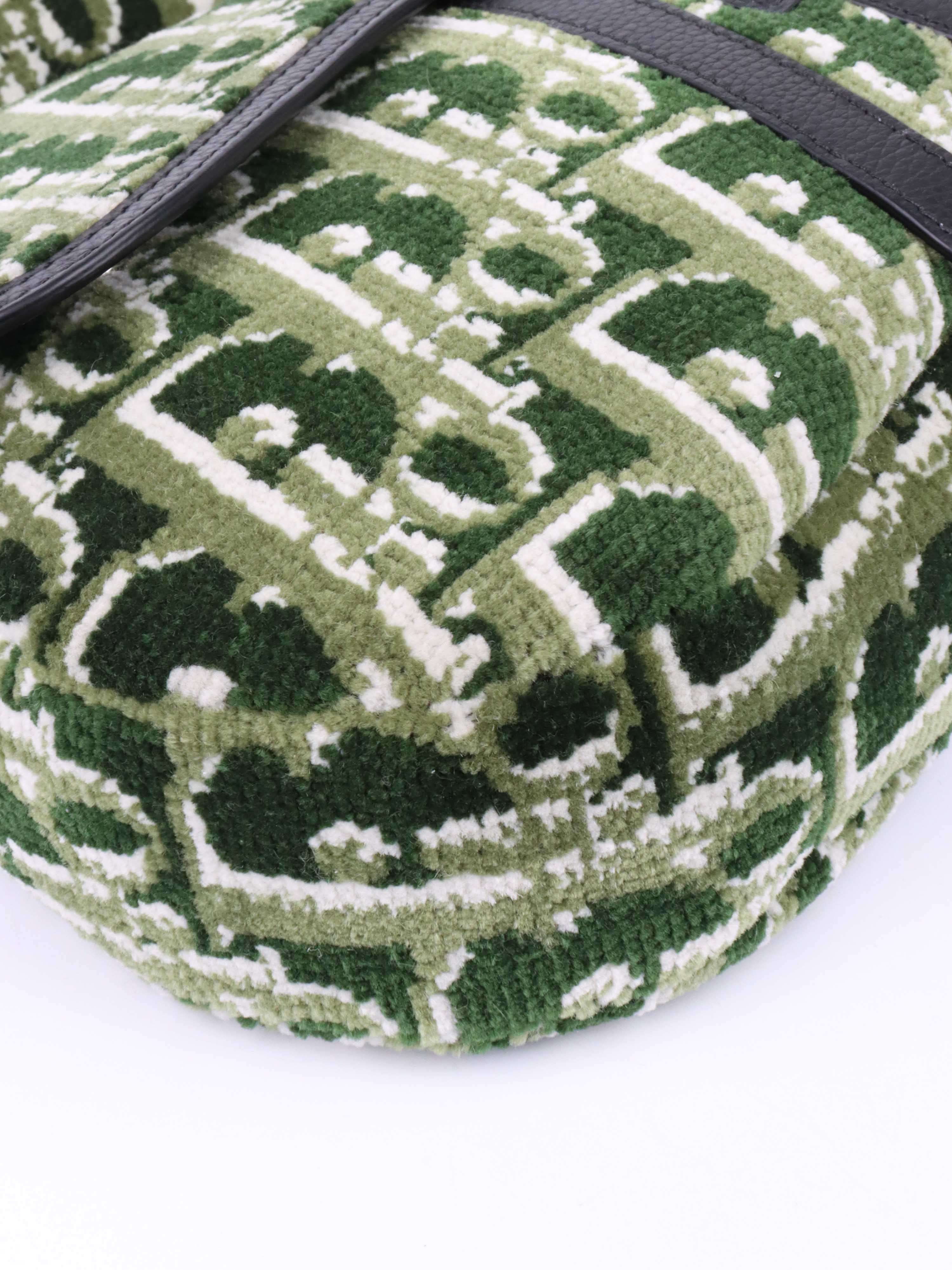 Dior Green Wool Saddle Bag - Luxury Designer Handbag for Women | Perfect for Work, Travel & Evening Events