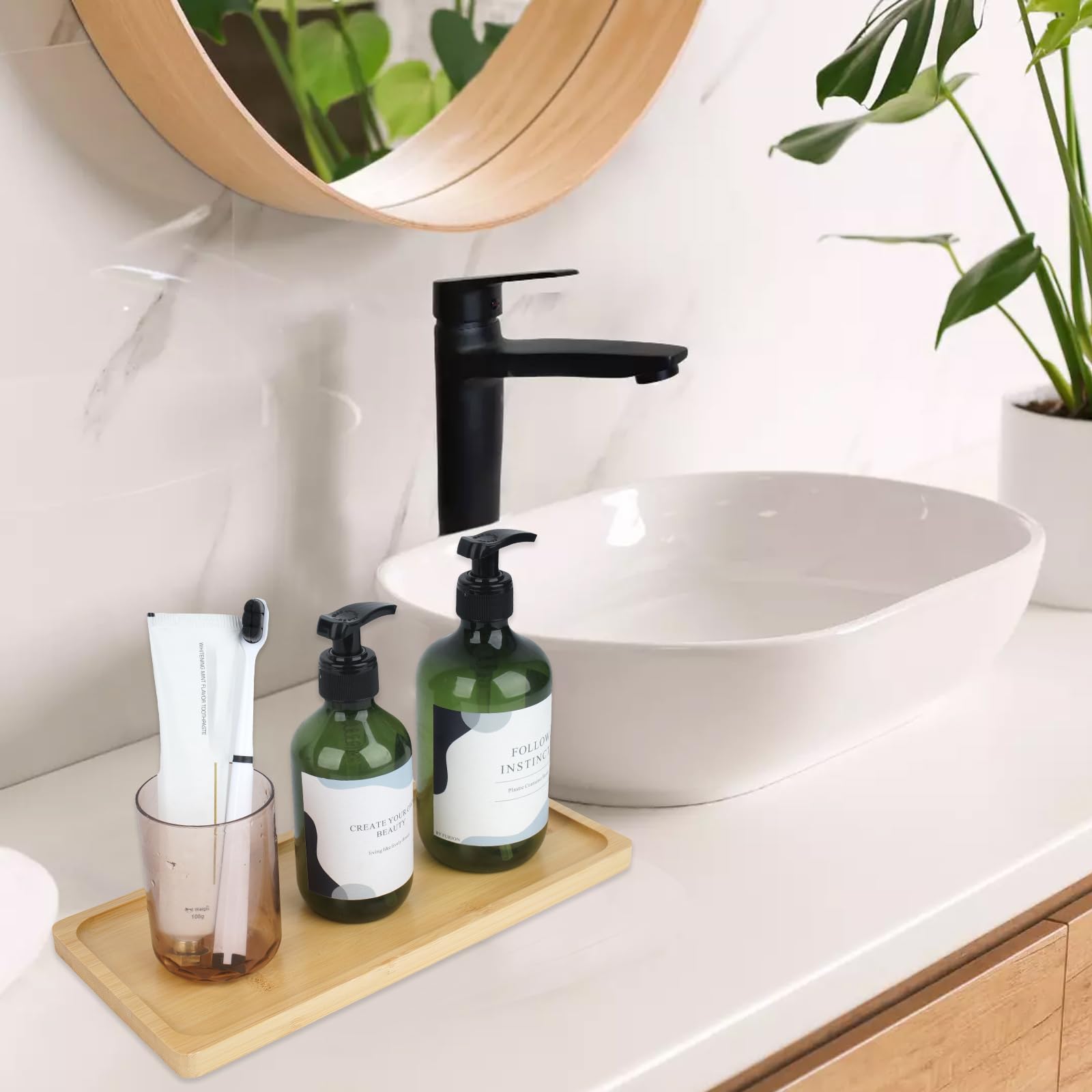 Premium Bamboo Vanity Tray - 11.8
