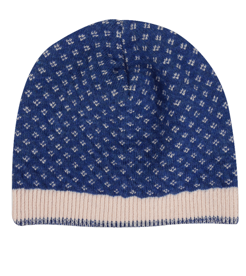 La Petite Collection Navy Jacquard Hat for Women - Stylish and Elegant Sun Hat for Outdoor, Beach, and Summer Fashion