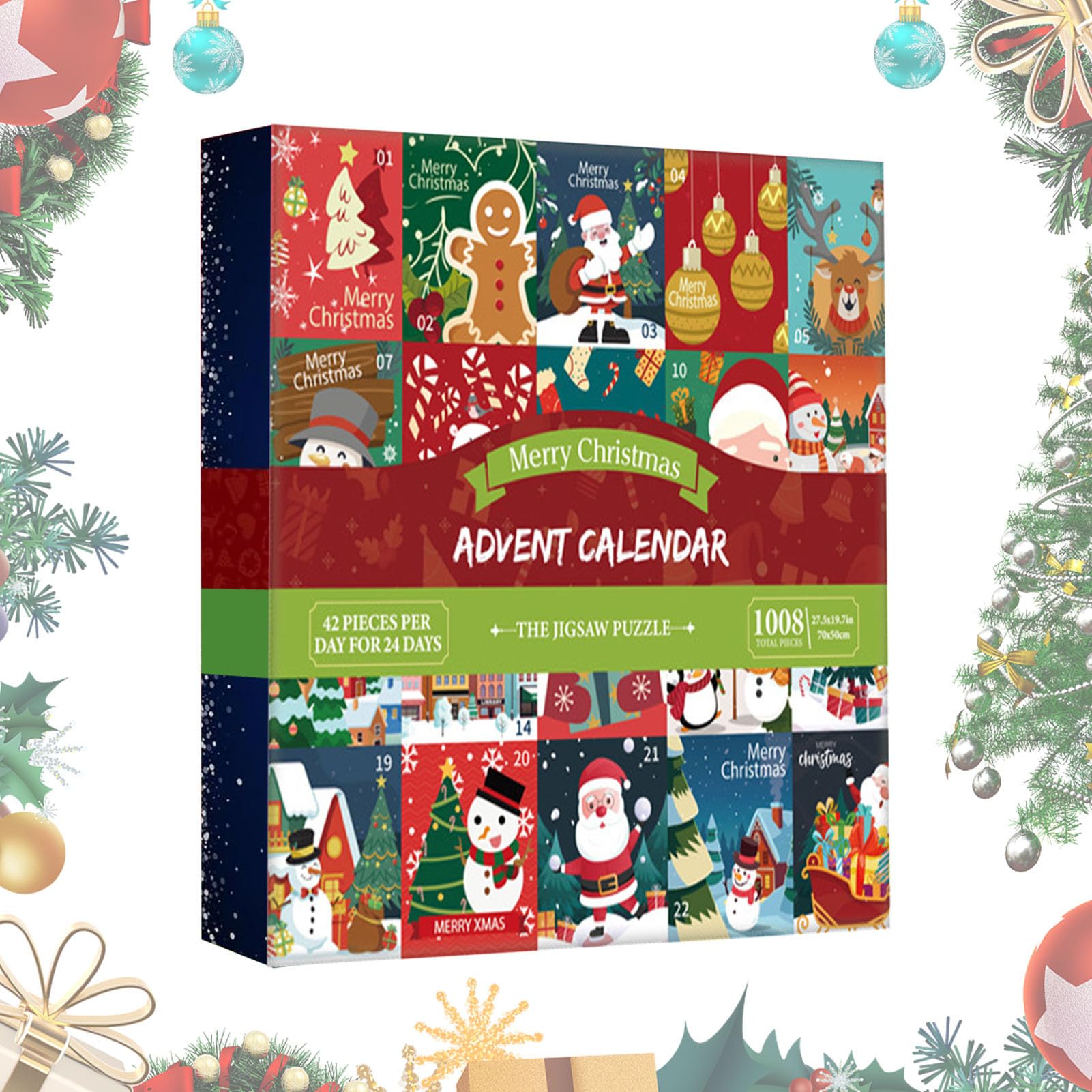 2023 Christmas Advent Calendar Puzzle - 24 Days Holiday Countdown with Fun Puzzles for Adults & Kids | Perfect Christmas Gift & Family Activity for Holiday Season