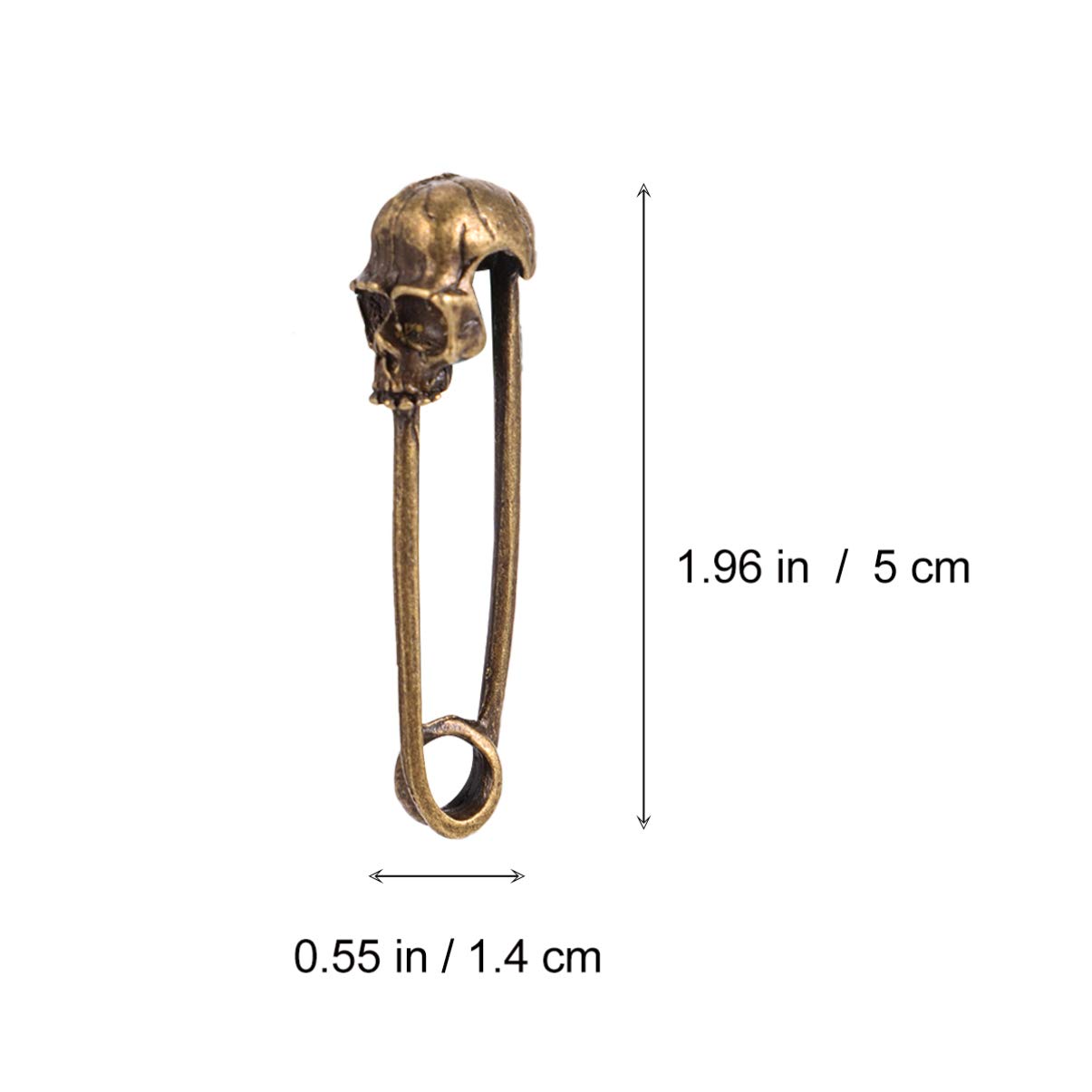 EXCEART 20pcs Skull Head Safety Pins - Brooches, Sewing Pins & Jewelry Connectors for DIY Crafts, Clothes & Accessories | Perfect for Home Office, Fashion Design & DIY Projects