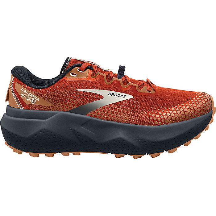Brooks Caldera 6 Trail Running Shoes for Men - Rooibos/Biscuit/Peacoat Color - Size 8.5 D Medium - Lightweight Cushioned Hiking & Outdoor Adventure Footwear