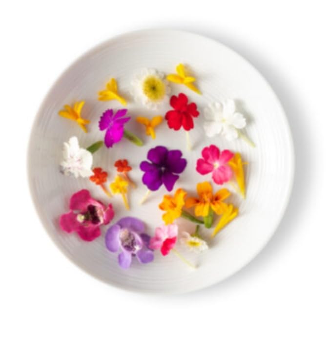 Organic Edible Flower Mix - Micro Flowers Blend for Baking & Garnishing - 4 Pack (200 Count Each) - Perfect for Cakes, Salads, Cocktails & Gourmet Dishes