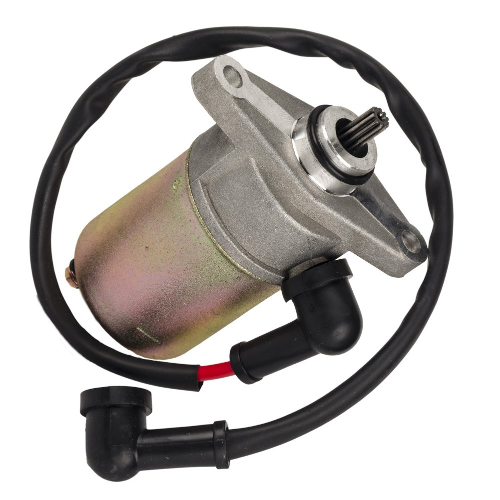 HIFROM Gy6 49cc 50cc 60cc 72cc 139QMB Scooter Moped Electric Starter Motor - 10 Teeth Replacement Part for 4-Stroke Engines - Perfect for Honda, Yamaha, and Chinese Scooters - DIY Repair & Maintenance
