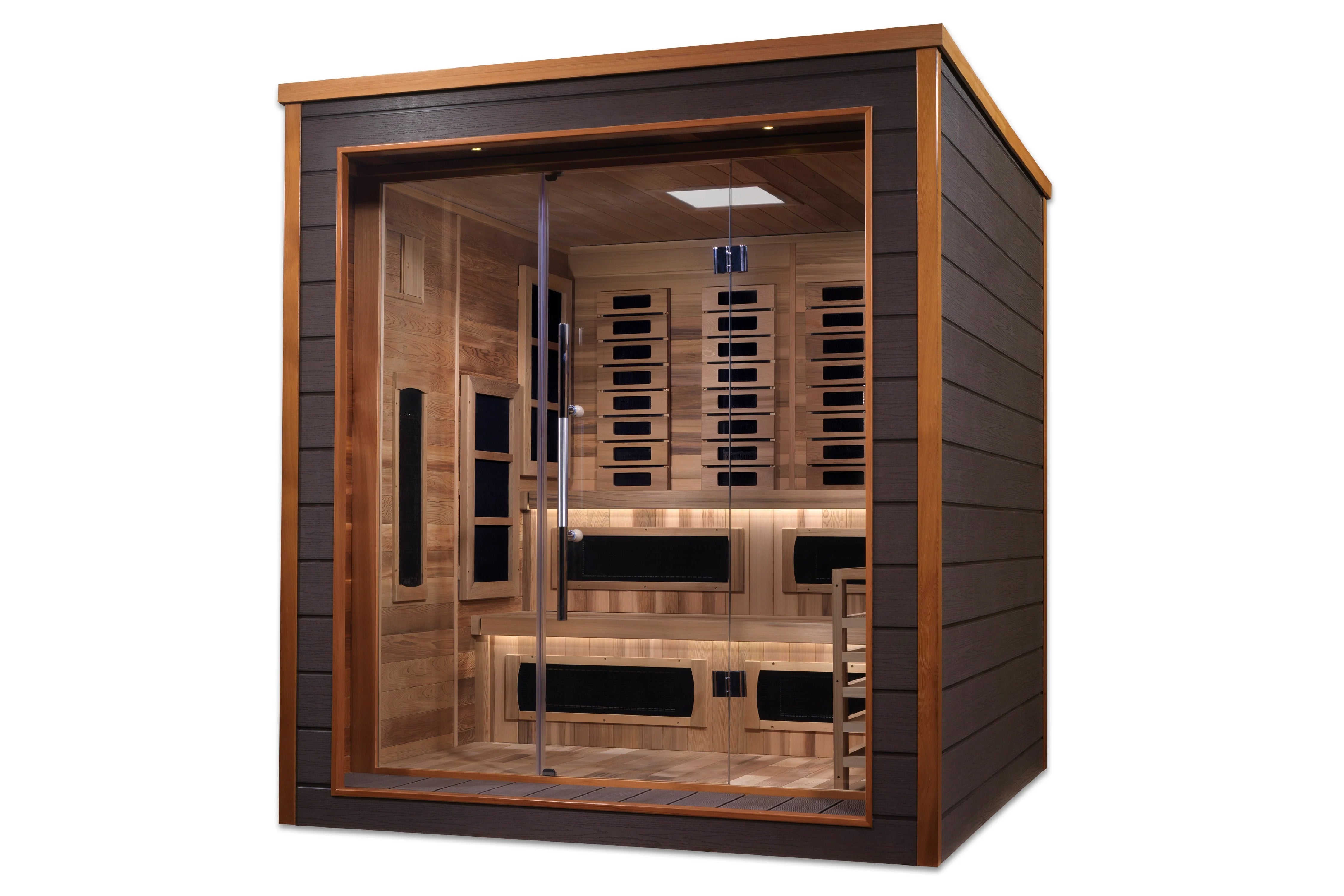 Golden Designs Karlstad 6-Person Infrared Sauna for Indoor & Outdoor Use - Full Spectrum Heat Therapy for Relaxation, Detox & Muscle Recovery