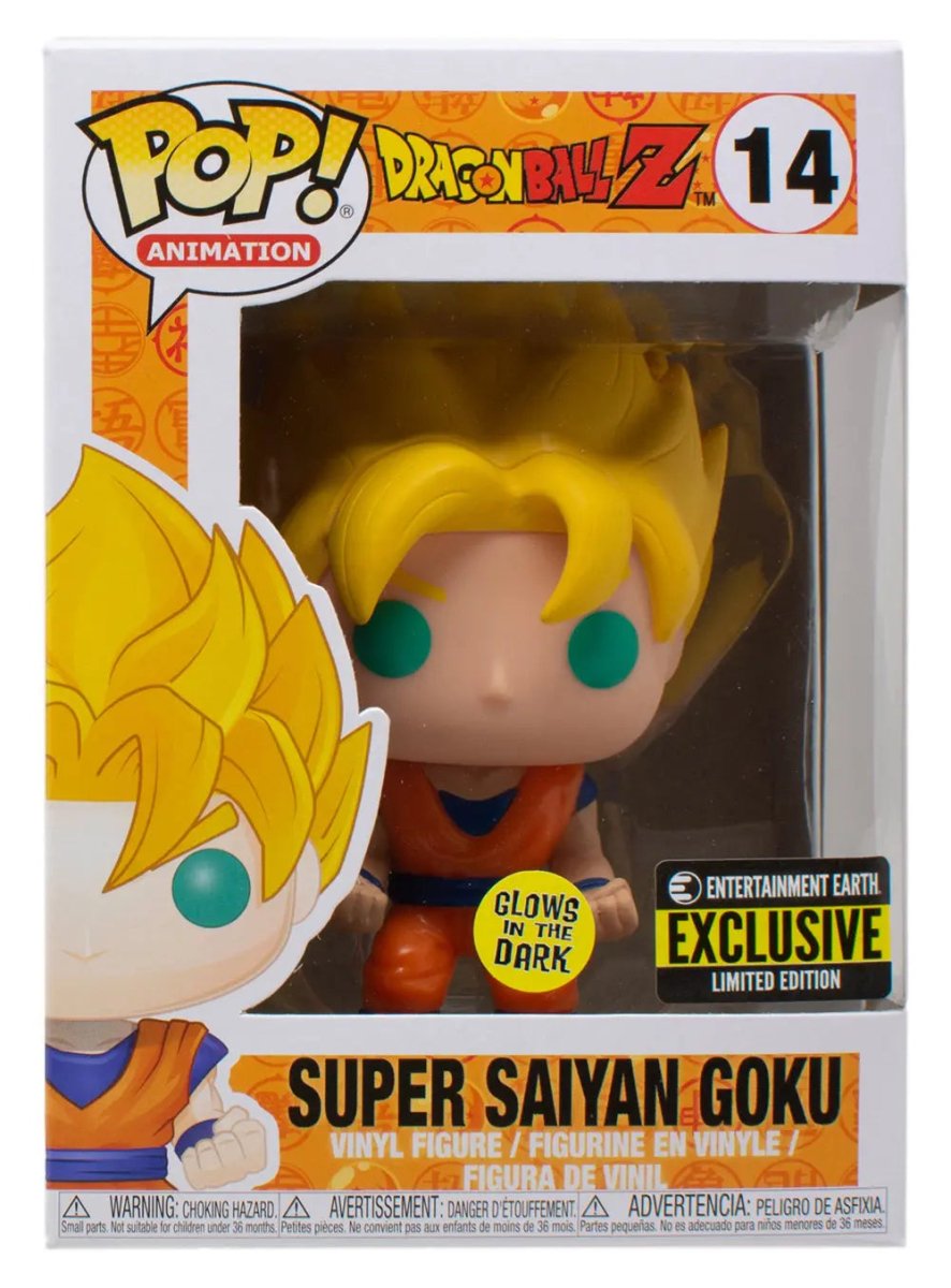 Dragon Ball Z Super Saiyan Goku Funko Pop! Vinyl Figure #14 - Collectible Anime Toy for Display, Gift & Home Decor