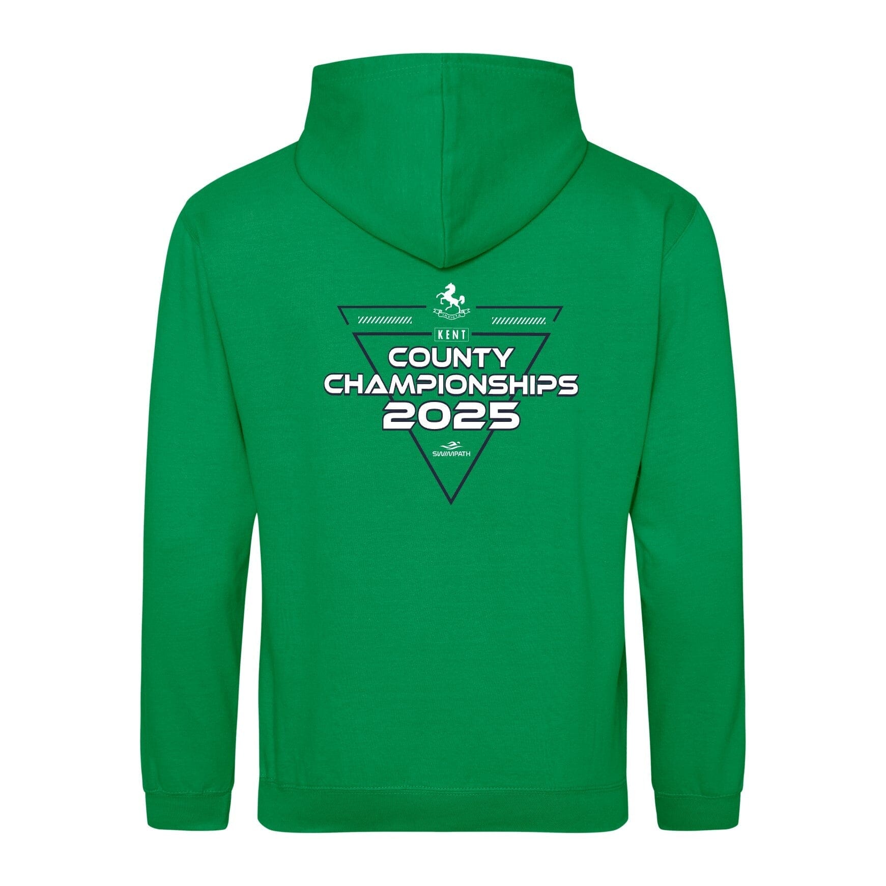 Kent County ASA County Championships 2025 Hoodie - Kelly Green - Comfortable Pullover for Sports Fans & Outdoor Activities