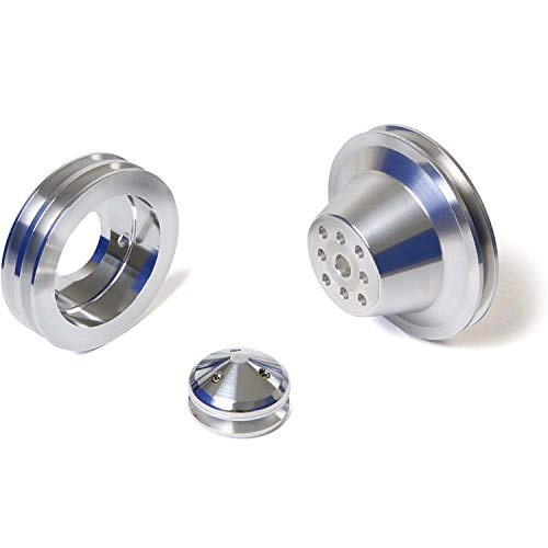 Big Block Chevy Pulley Kit for 396 427 454 BBC Engines - V-Belt Short Water Pump (SWP) Compatible - Performance Upgrade for Classic Muscle Cars & Hot Rods