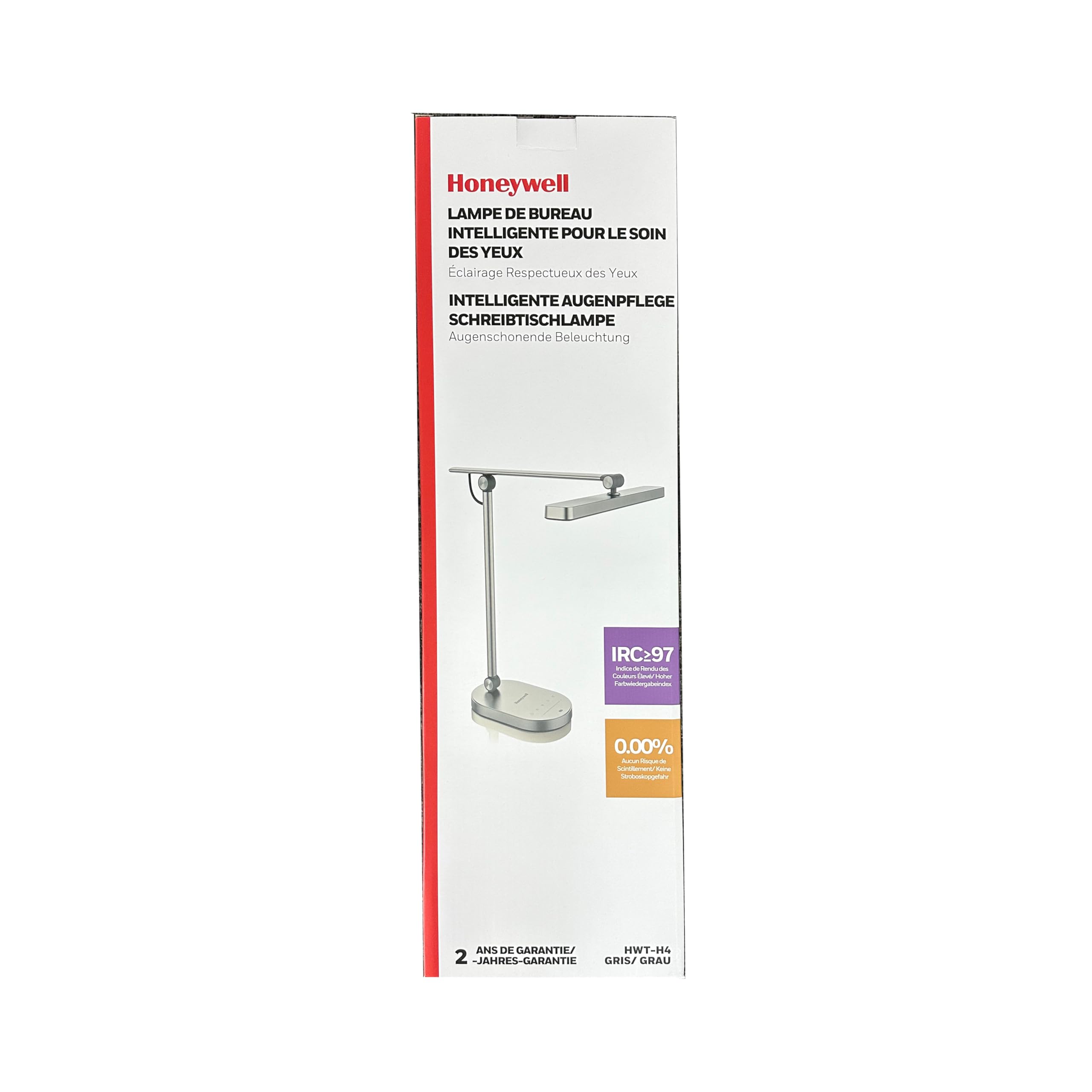 Honeywell H4 Sunturalux™ Eye-Caring LED Desk Lamp - 700LM Dimmable Adjustable Reading Light with Timer & Touch Control for Home Office, Study, Bedroom - Perfect for Night Reading, Computer Work and Relaxation