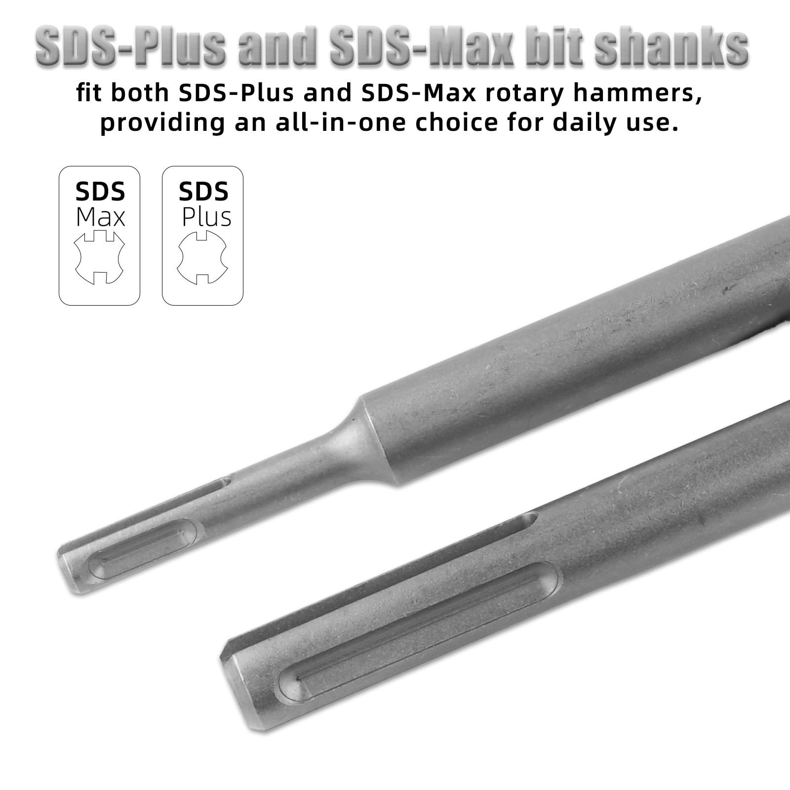 9PCS Concrete Hole Saw Kit 30-100mm for Brick & Stone Drilling