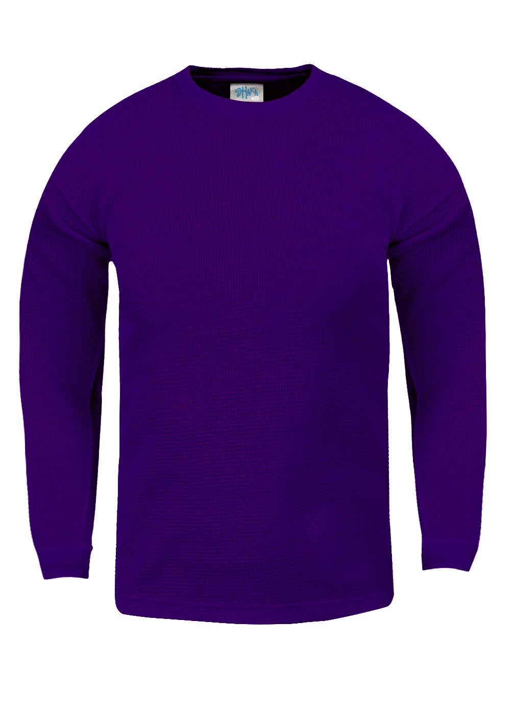 Shaka Wear Kids Waffle Thermal Long Sleeve Crewneck T-Shirt for Boys & Girls - XXS to XL Sizes - Warm Winter Base Layer for Outdoor Play & School Activities