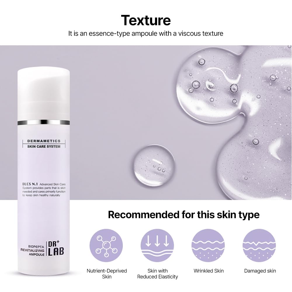 Biopepta Revitalizing Ampoule 5.07 fl oz (150ml) - Marine Collagen Peptide Serum for Skin Elasticity, Wrinkle Care & Deep Hydration | Korean Skincare for Anti-Aging & Glowing Skin | Perfect for Night Routine & Dry Skin Treatment