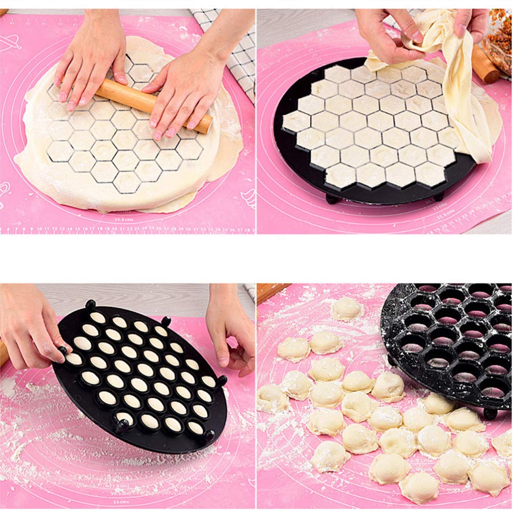 Cabilock 37-Hole Dumpling Maker - Zinc Alloy Dumpling Mold for Homemade Dumplings & Wontons | Kitchen Accessory for Shaped Dumplings | Perfect for Family Cooking, Party Snacks & Asian Cuisine Lovers