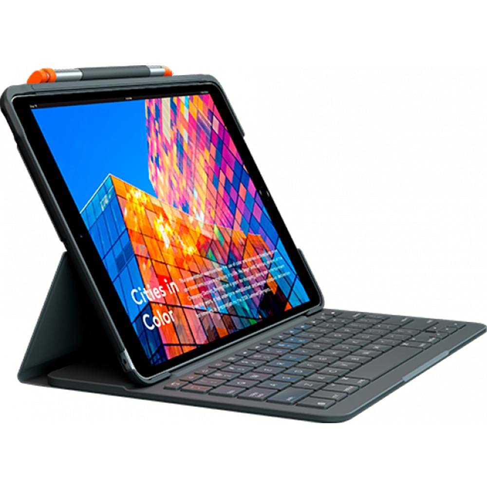 Logitech Slim Folio Case for iPad Air 3rd Generation - Ultra Thin Keyboard Cover with Backlit Keys | Perfect for Work, Study & Travel