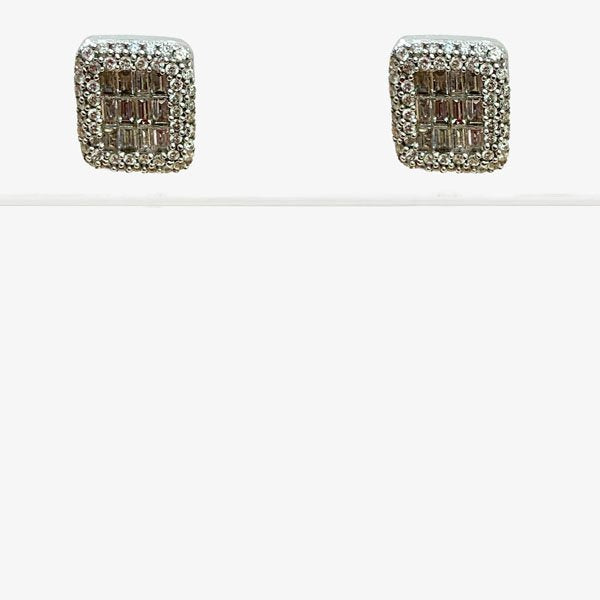 14K White Gold Diamond Stud Earrings for Women - Elegant & Timeless Jewelry Gift for Wedding, Anniversary & Special Occasions