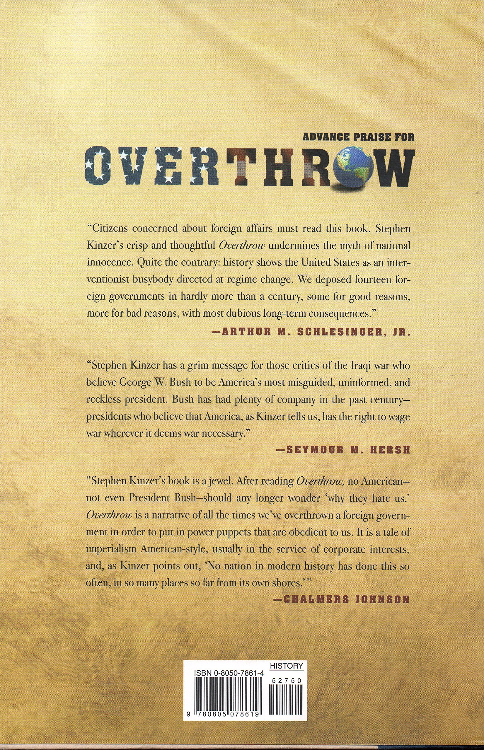 Overthrow: America's Century of Regime Change from Hawaii to Iraq - History Book on US Foreign Policy & Military Interventions - Perfect for Political Science Students & History Enthusiasts
