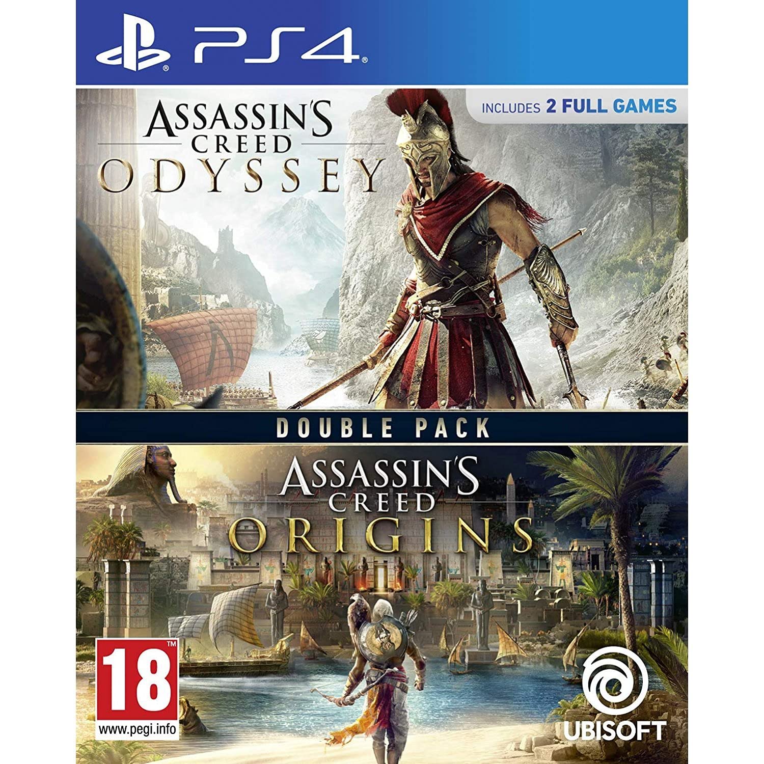UBISOFT Assassin's Creed: Odyssey + Origins Bundle for PS4 | Action-Adventure Game Set in Ancient Greece & Egypt | Perfect for History Buffs & Open-World Gamers